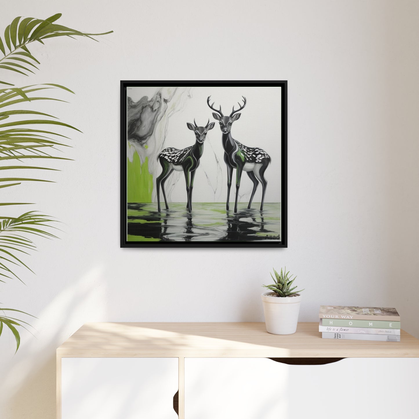 Matte Canvas, Black Frame