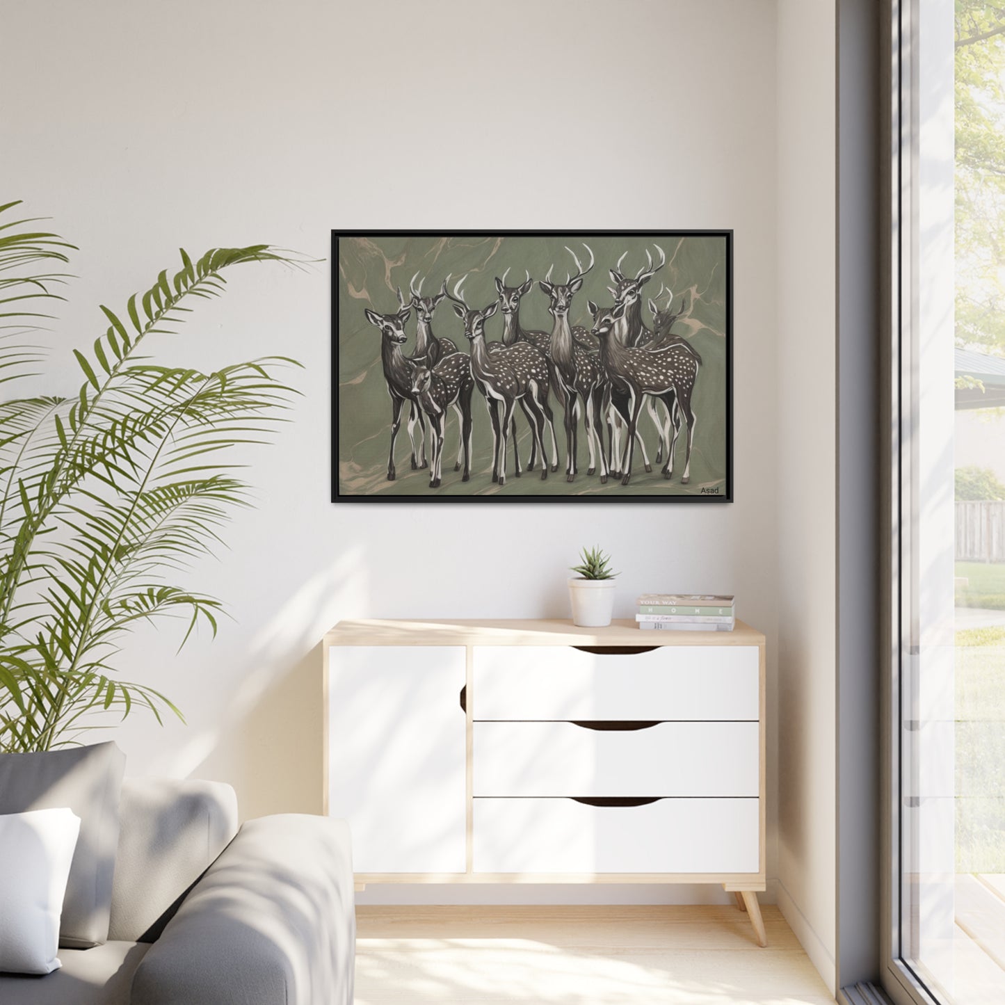 Matte Canvas, Black Frame
