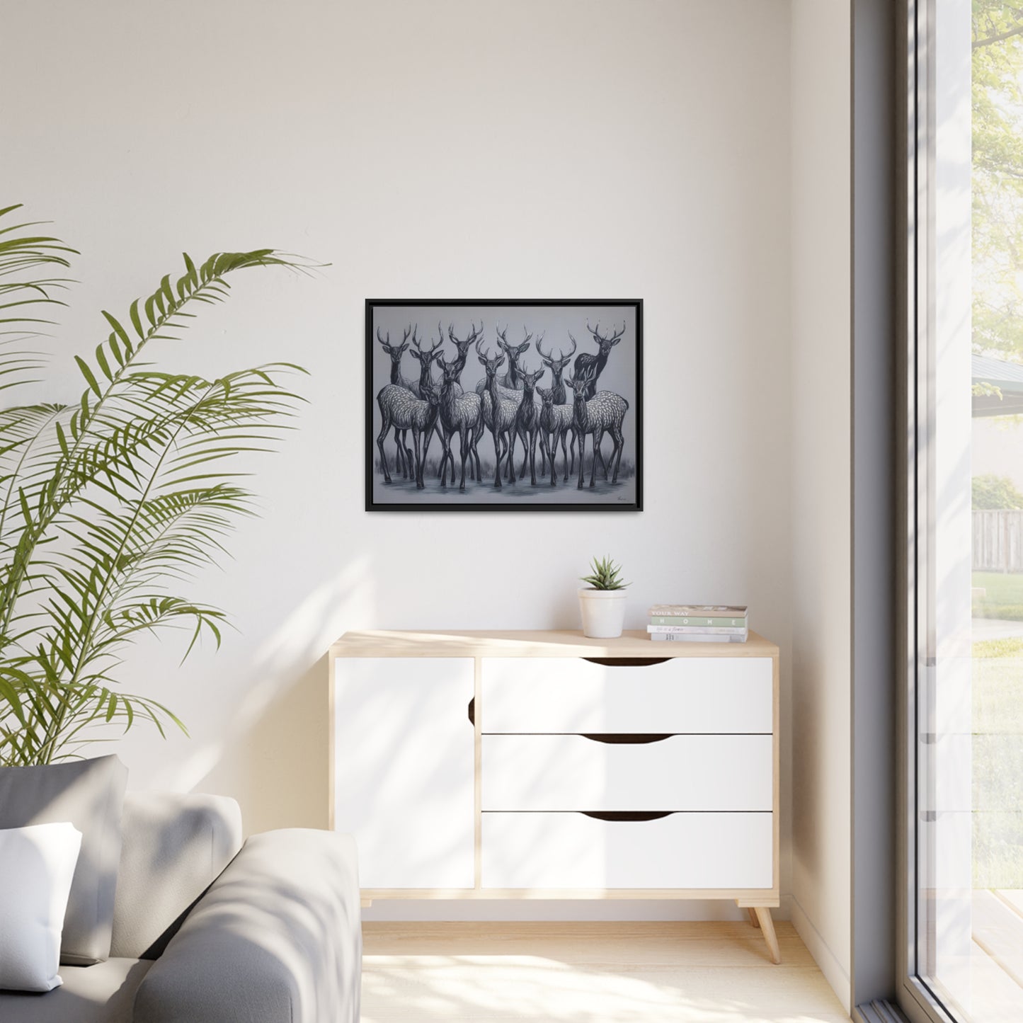 Matte Canvas, Black Frame