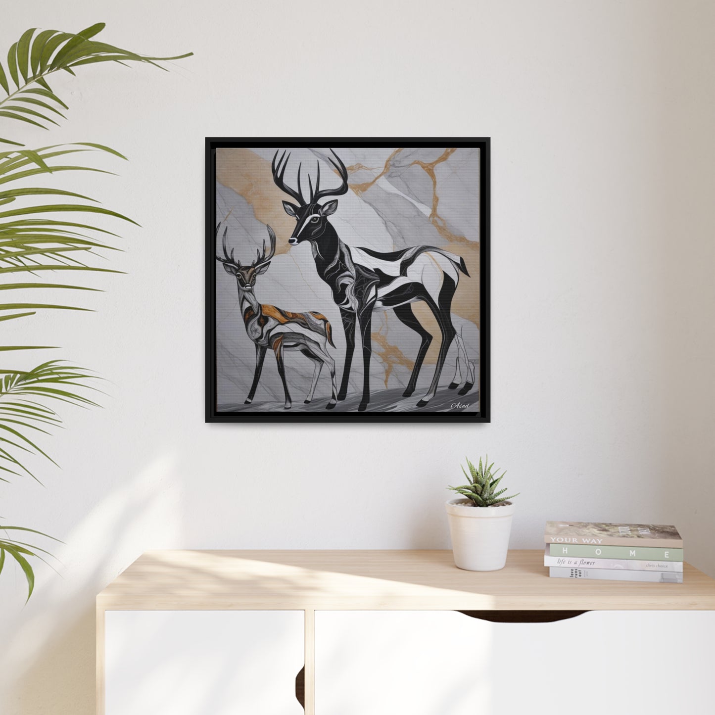 Matte Canvas, Black Frame