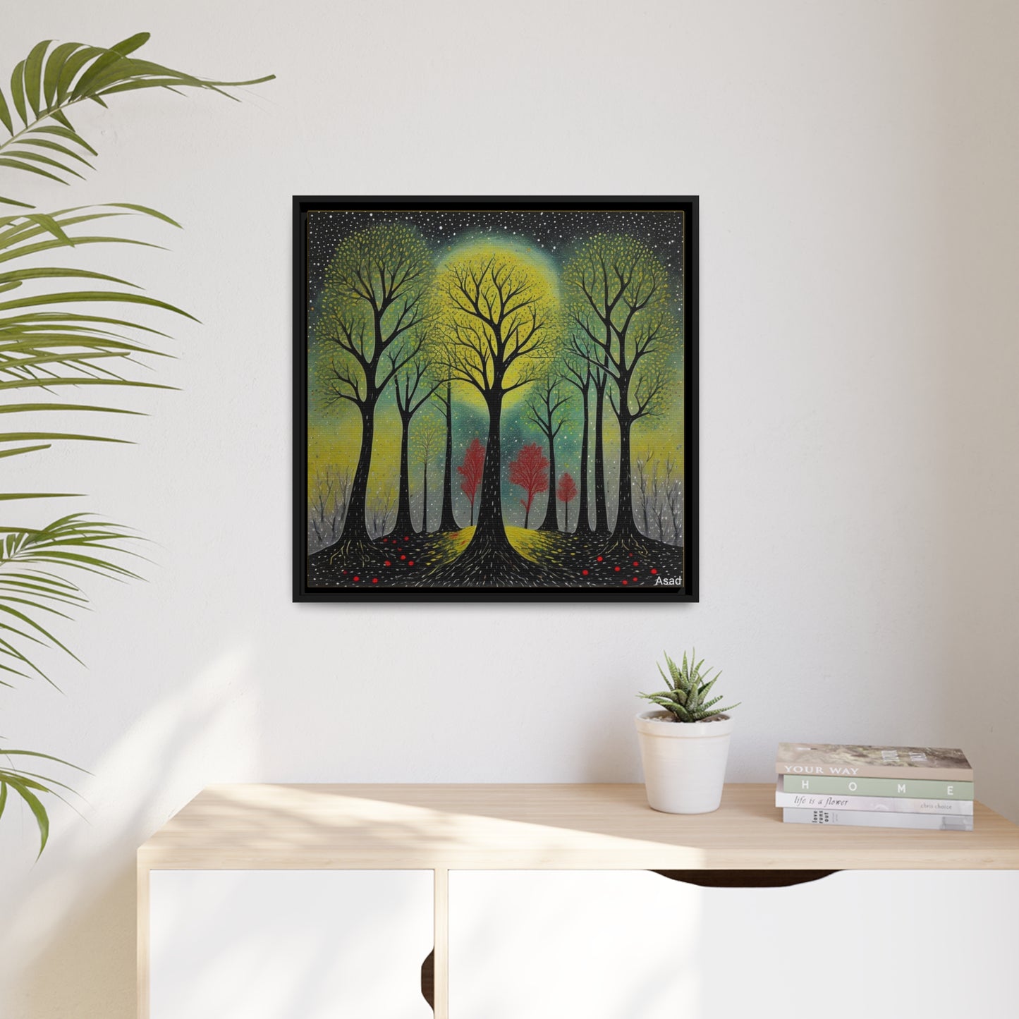 Matte Canvas, Black Frame