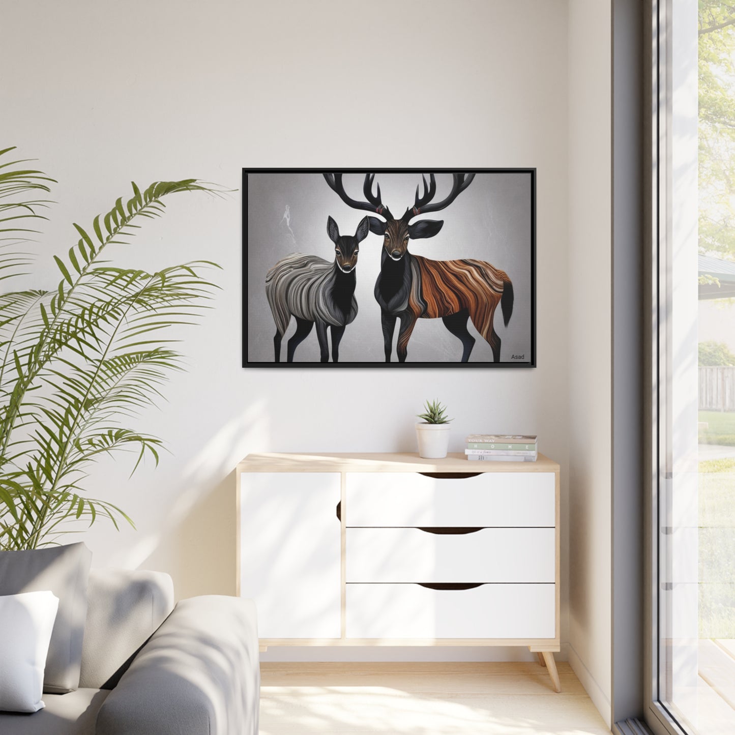 Matte Canvas, Black Frame