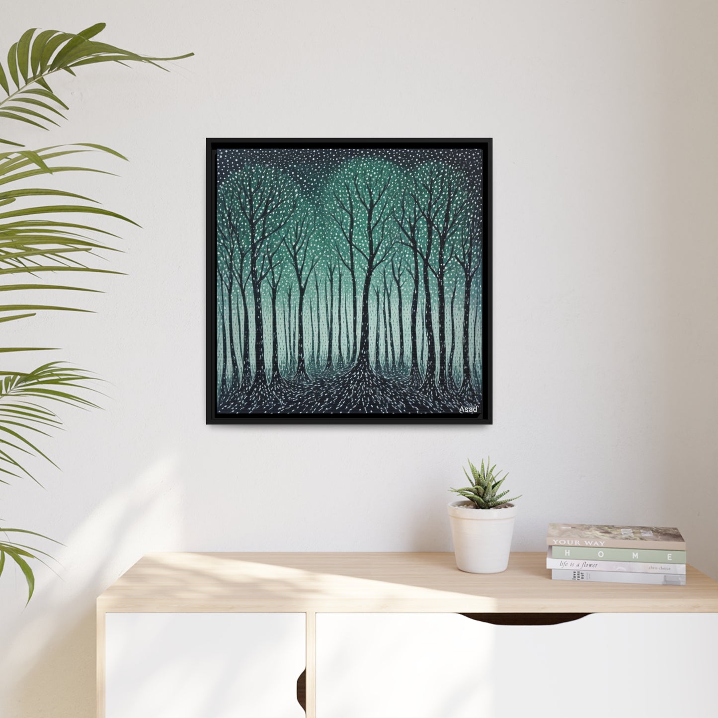 Matte Canvas, Black Frame