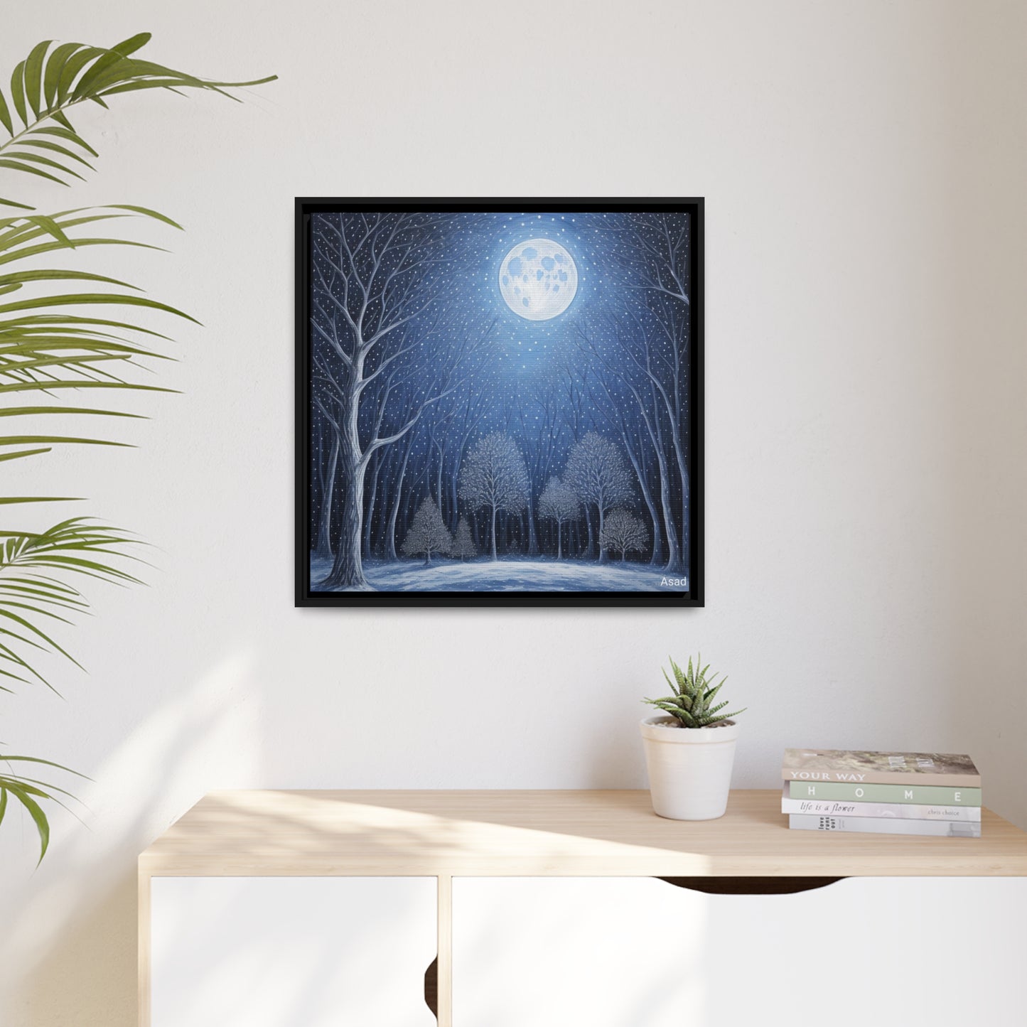 Matte Canvas, Black Frame
