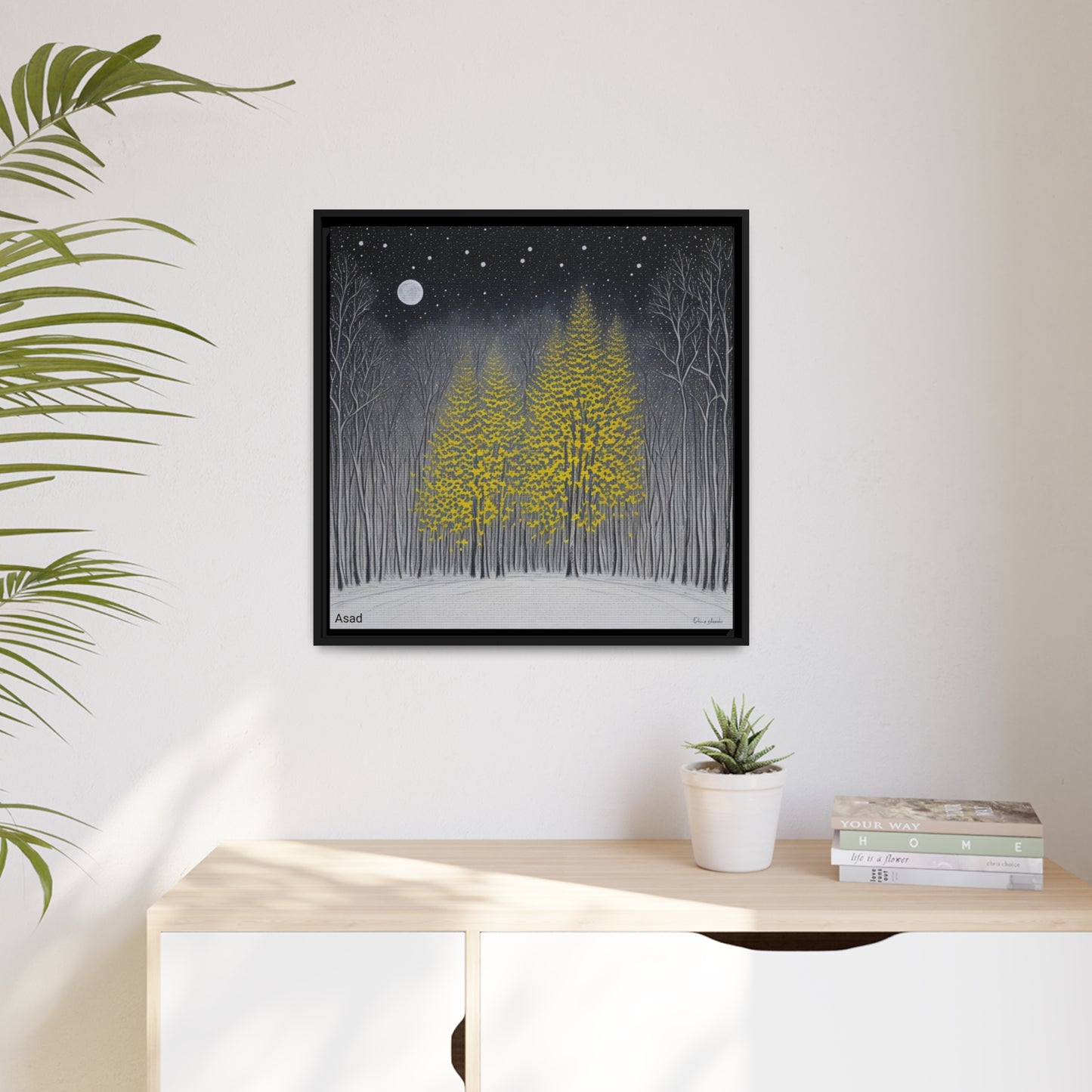 Matte Canvas, Black Frame