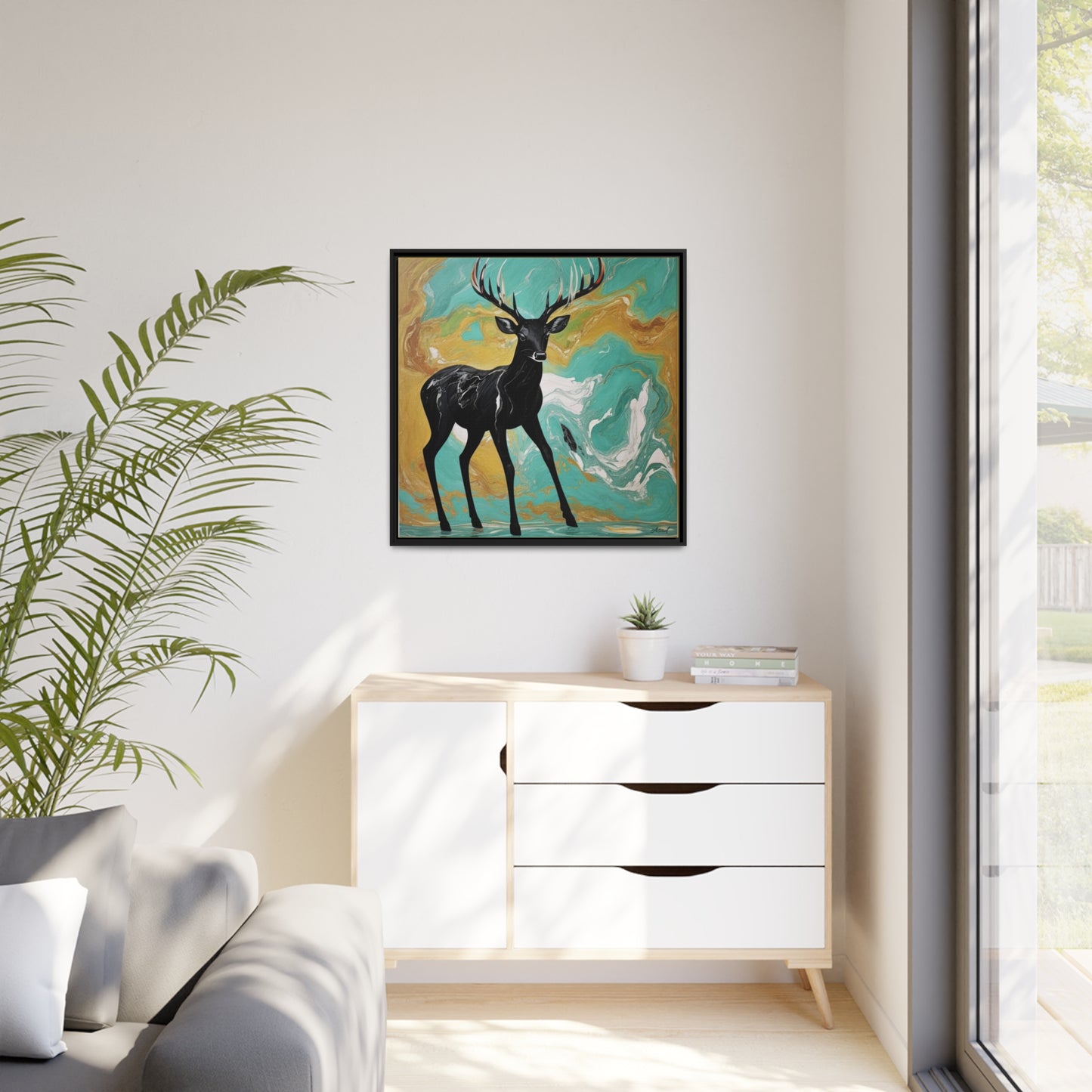 Matte Canvas, Black Frame