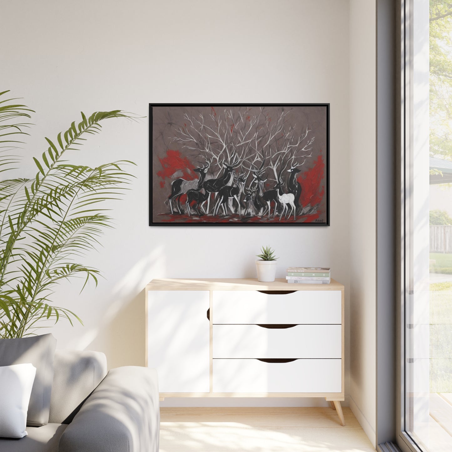 Matte Canvas, Black Frame
