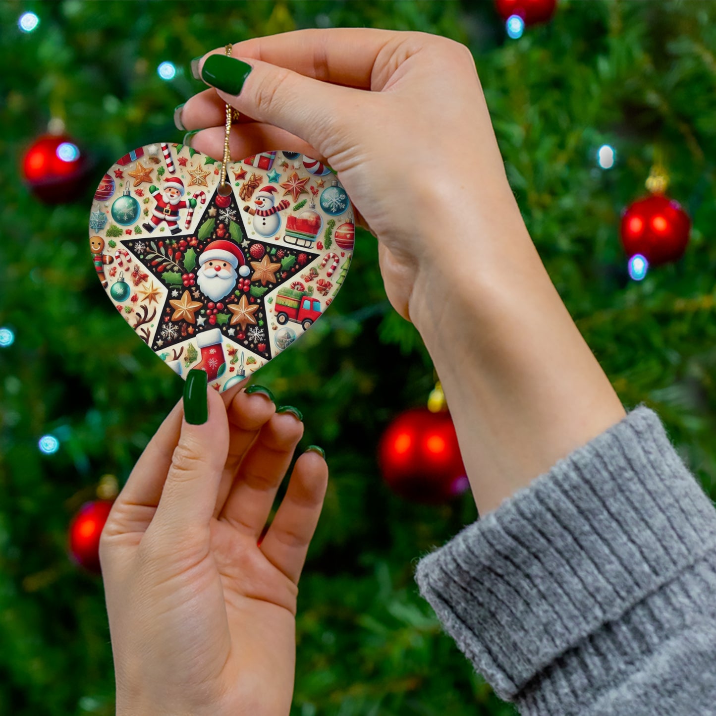 Ceramic Ornament, 4 Shapes