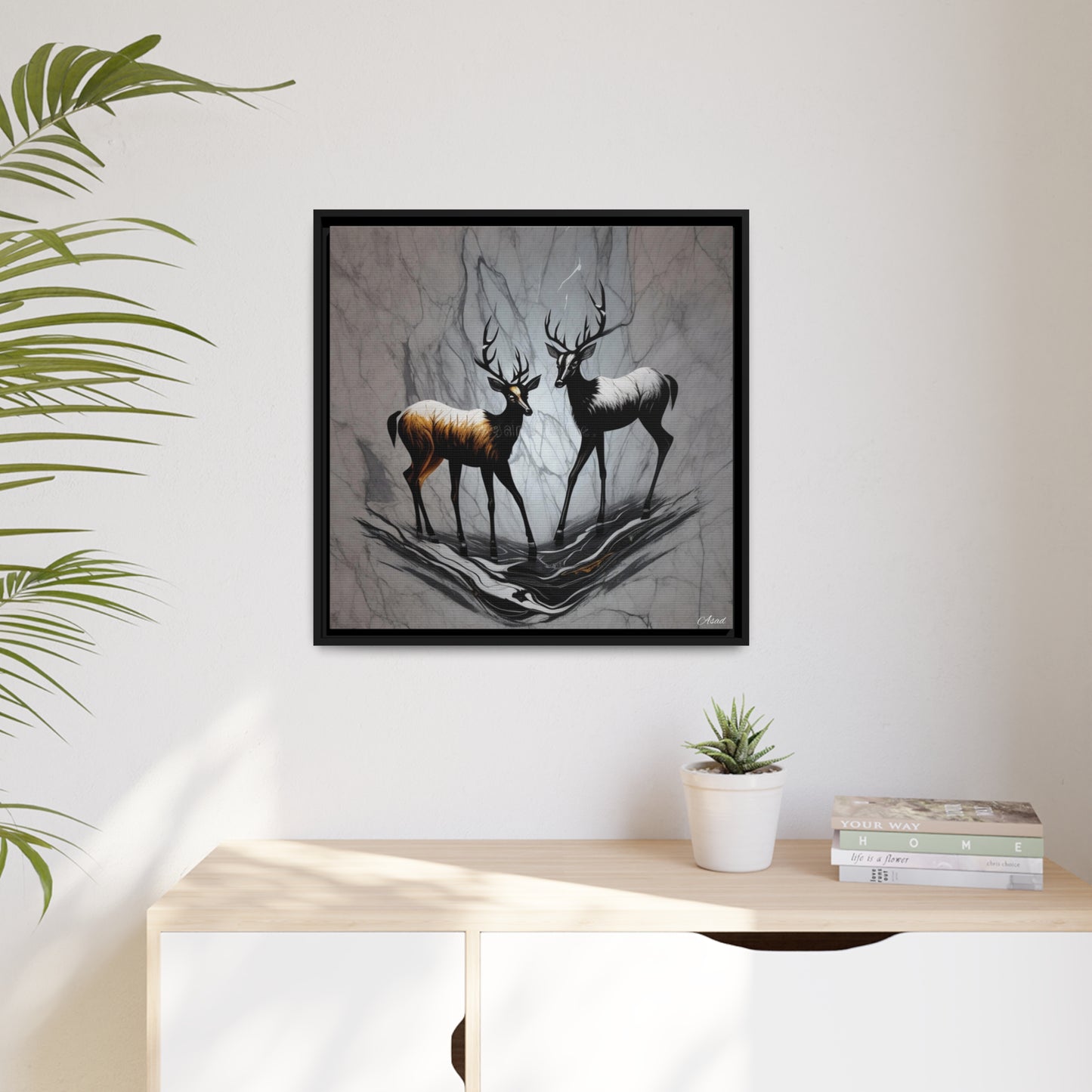 Matte Canvas, Black Frame