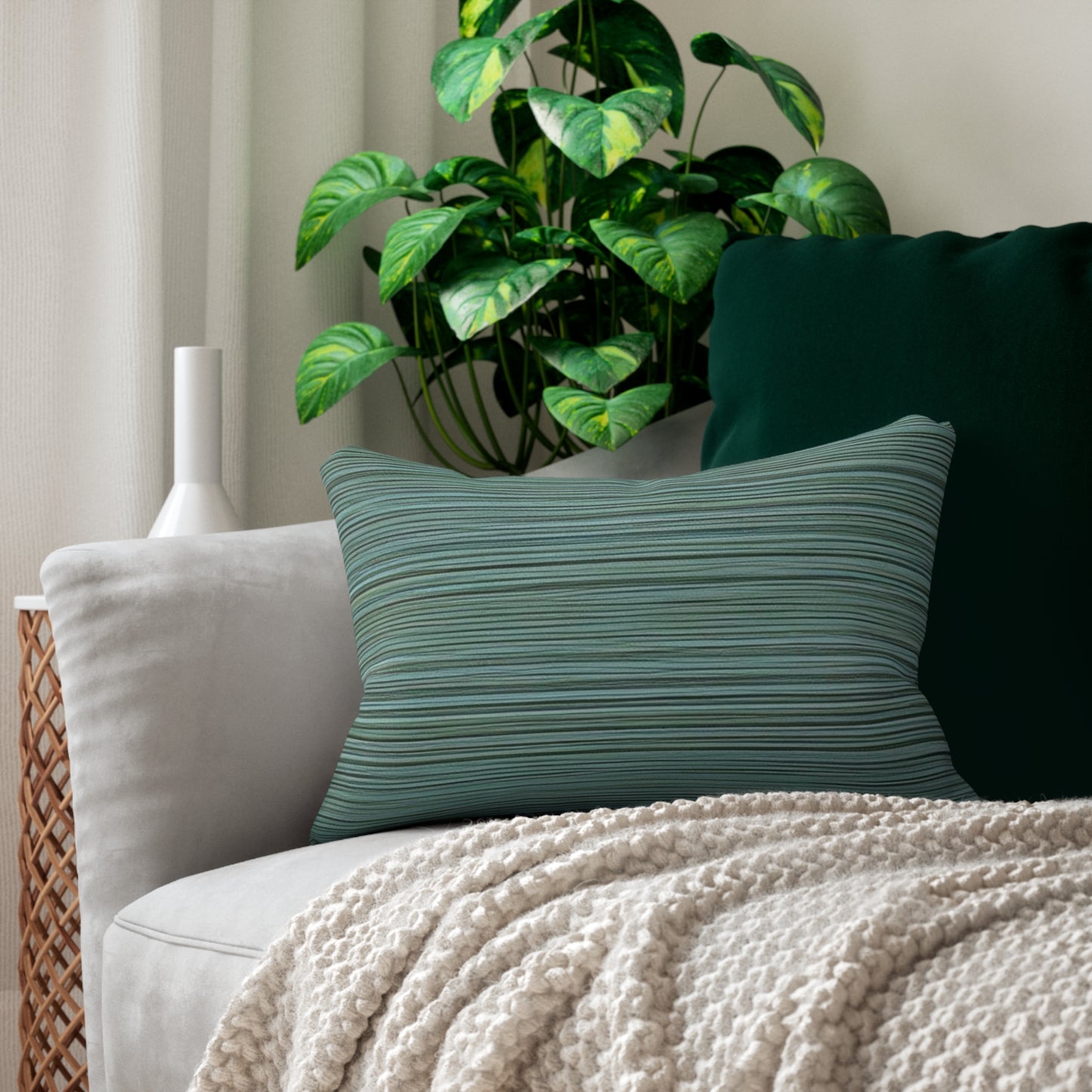 Spun Polyester Lumbar Pillow