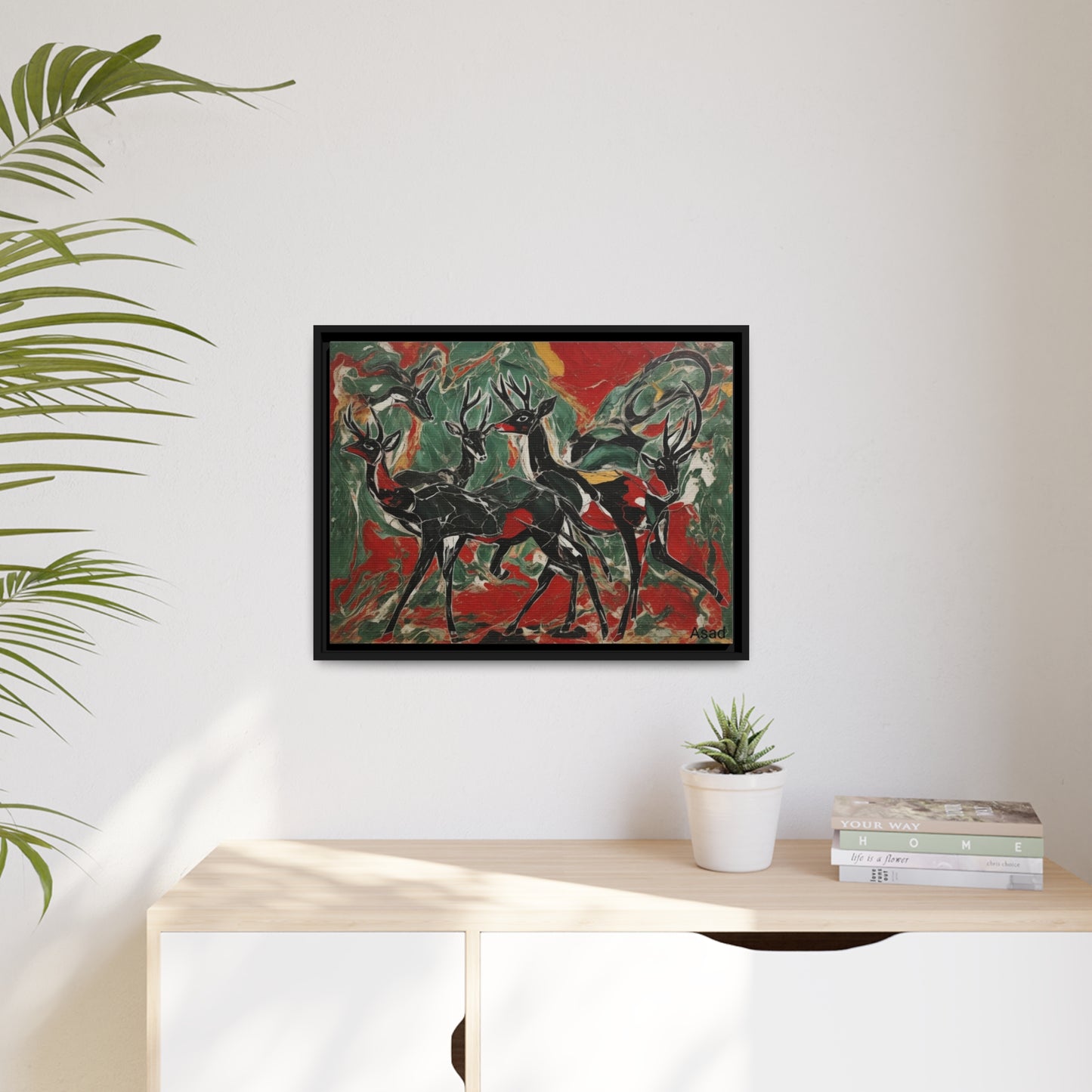 Matte Canvas, Black Frame