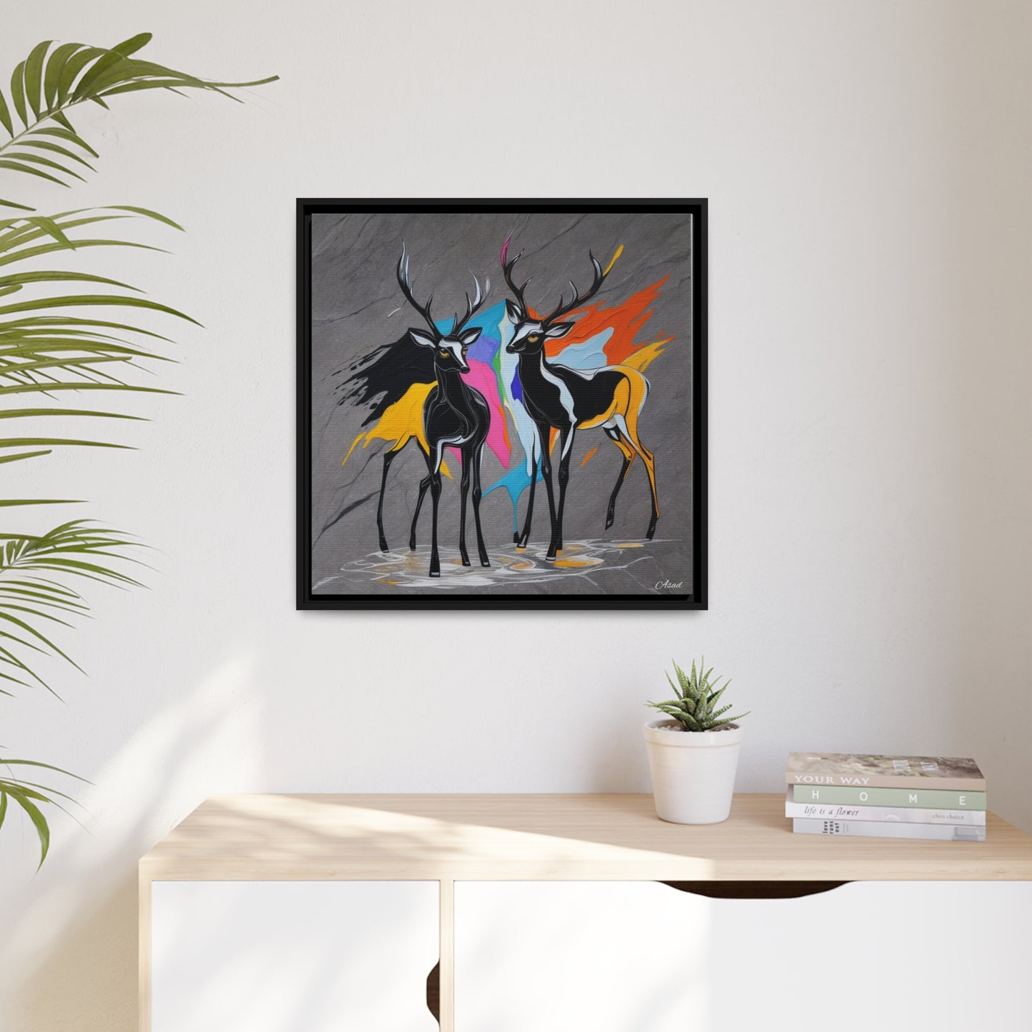 Matte Canvas, Black Frame