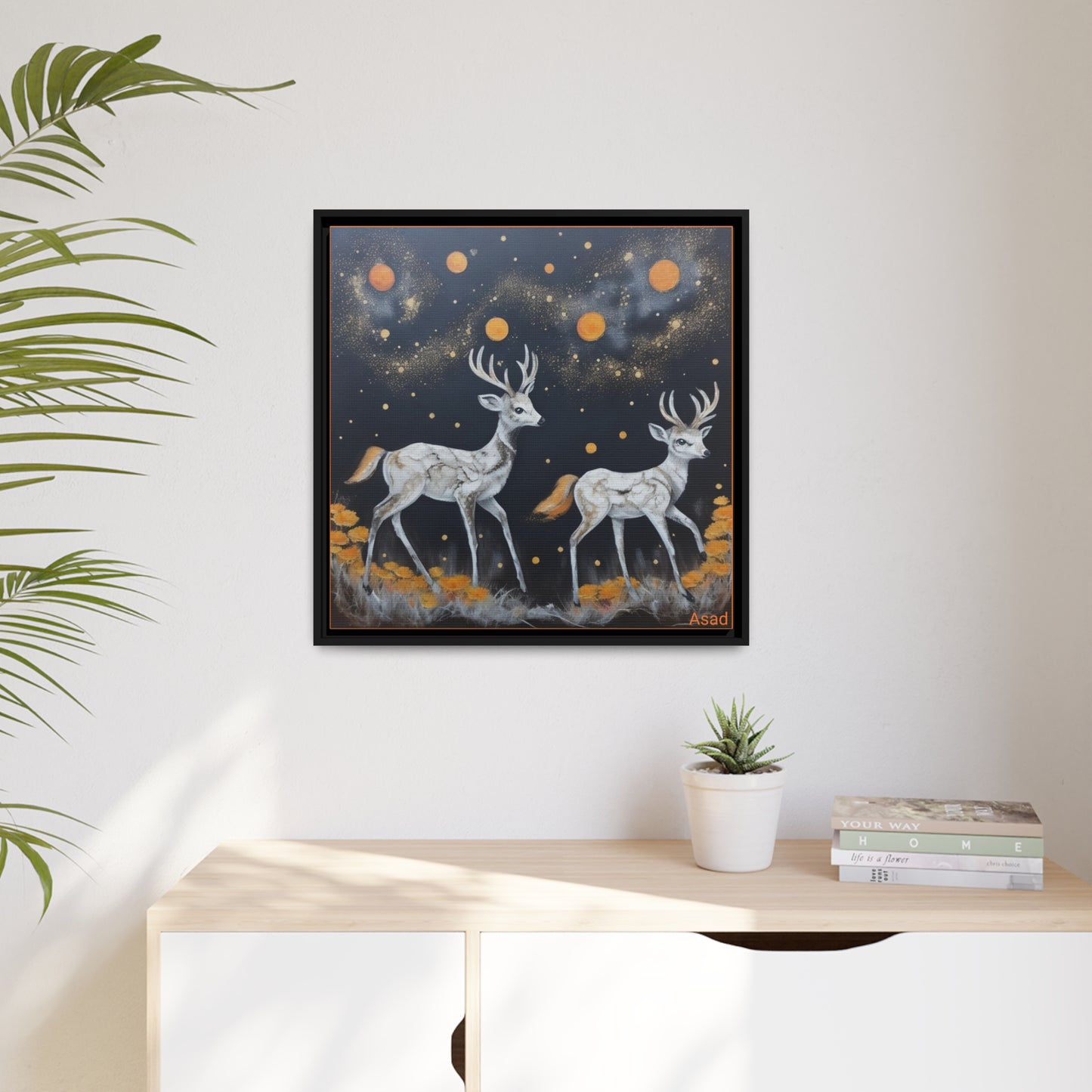 Matte Canvas, Black Frame