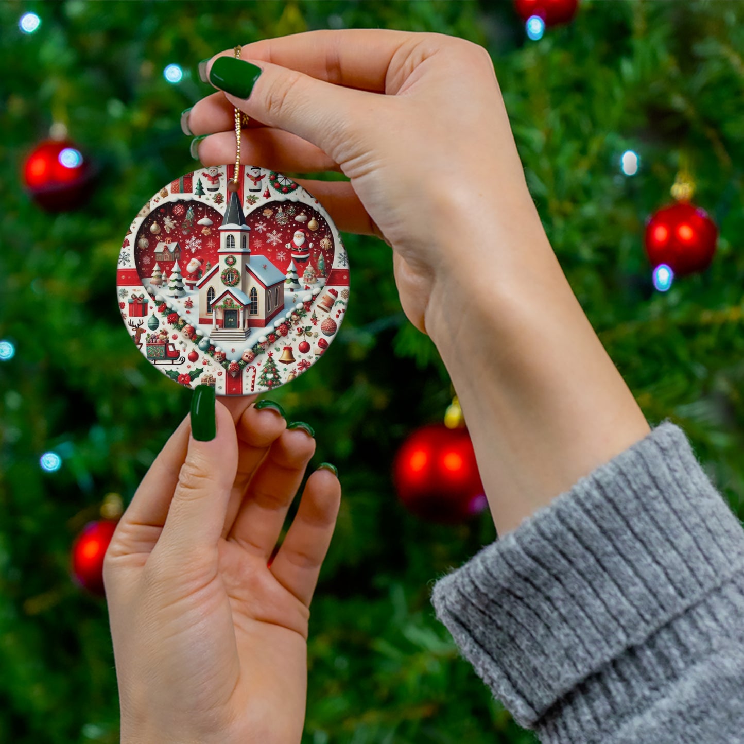 Ceramic Ornament, 4 Shapes