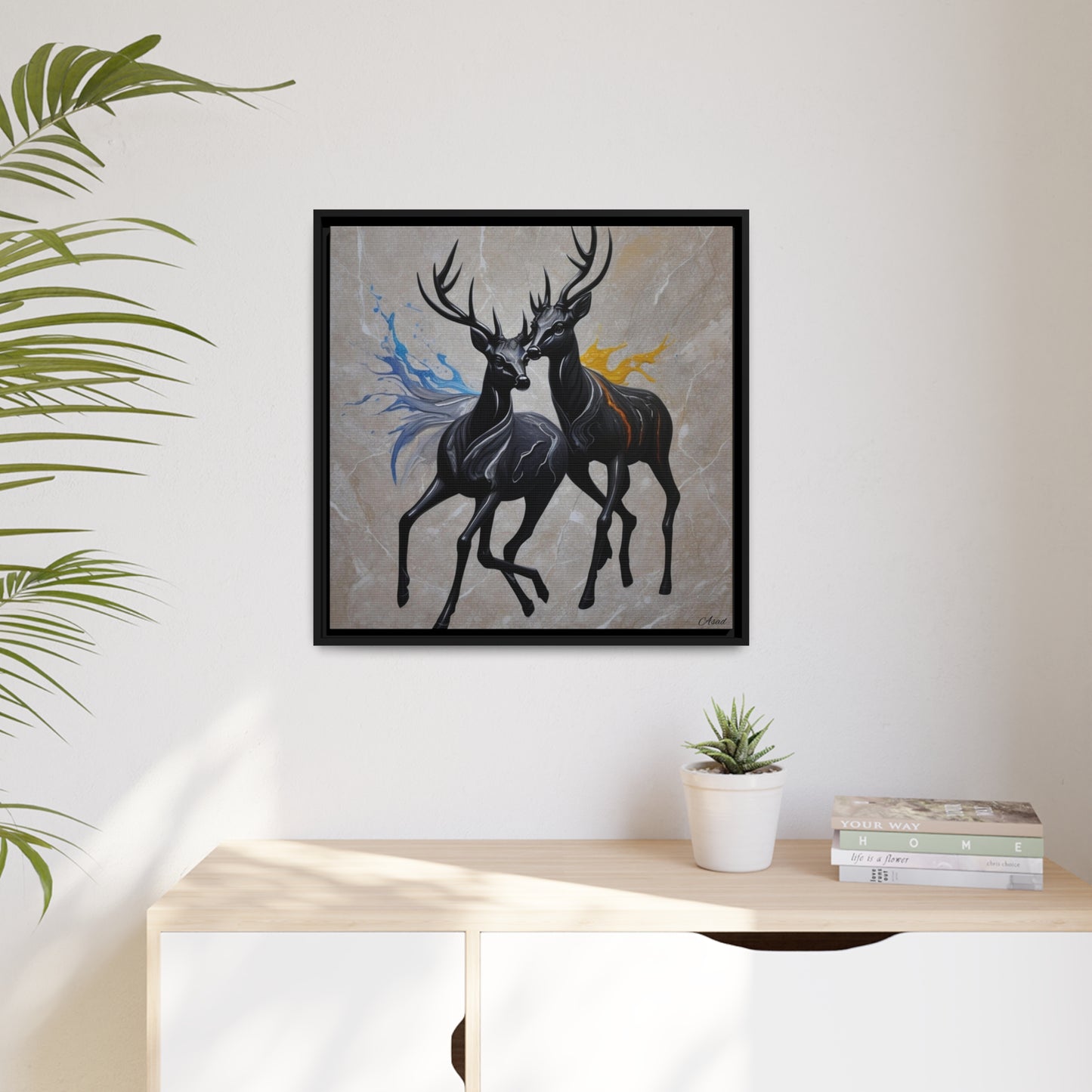 Matte Canvas, Black Frame