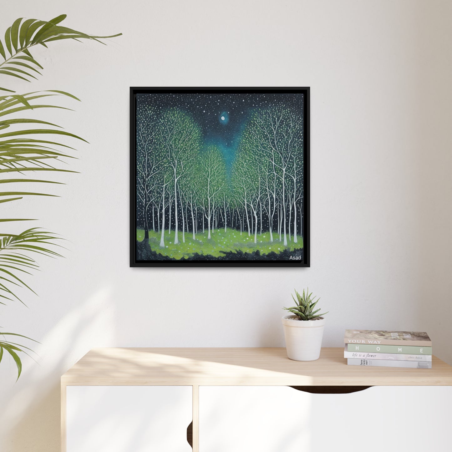 Matte Canvas, Black Frame