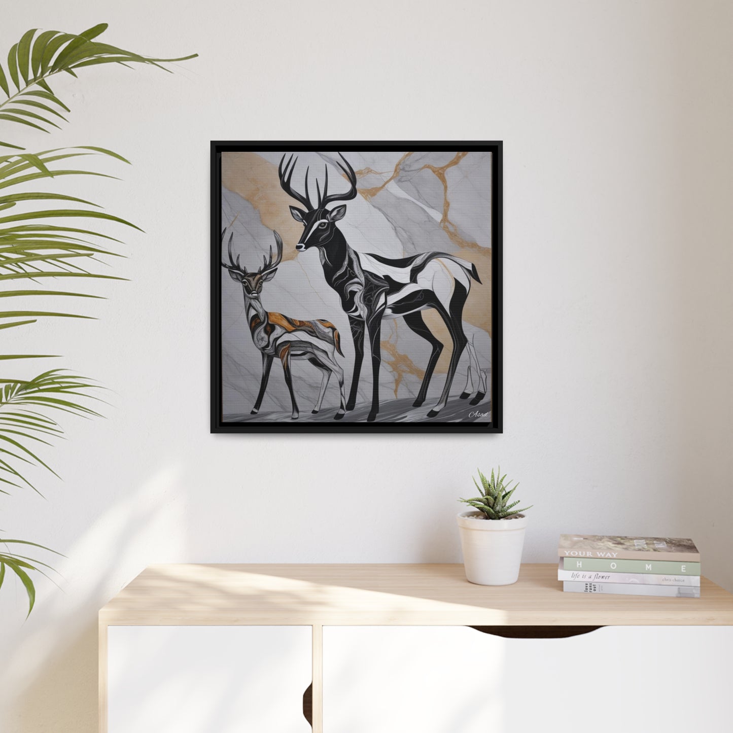 Matte Canvas, Black Frame