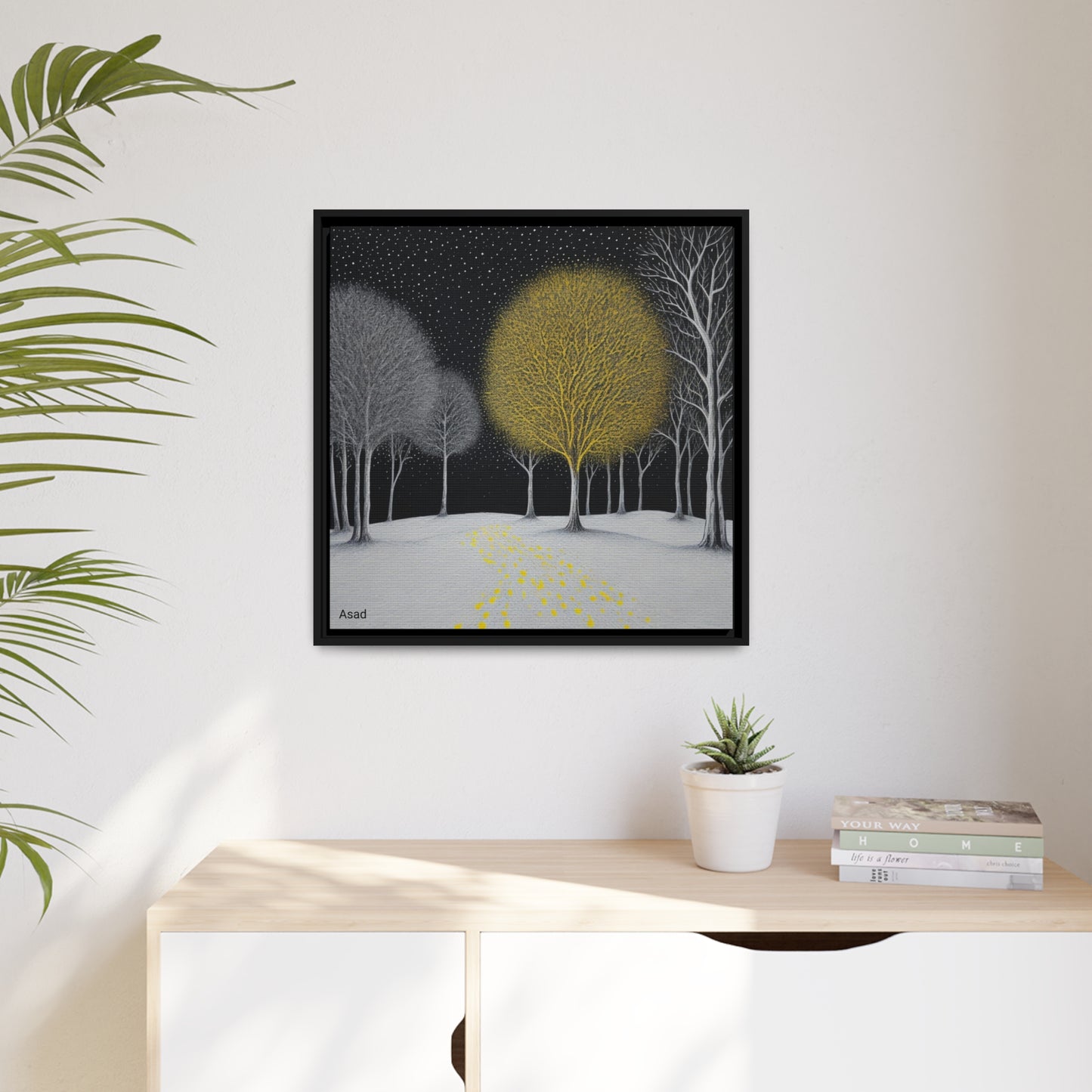 Matte Canvas, Black Frame