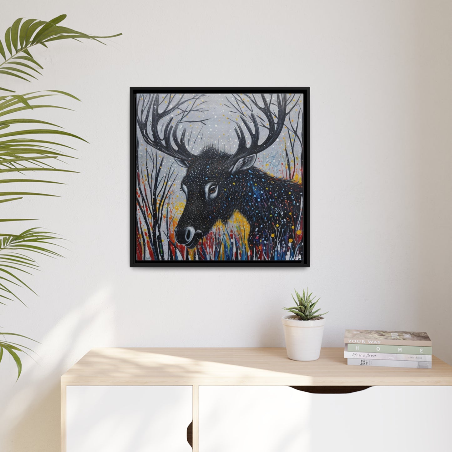 Matte Canvas, Black Frame