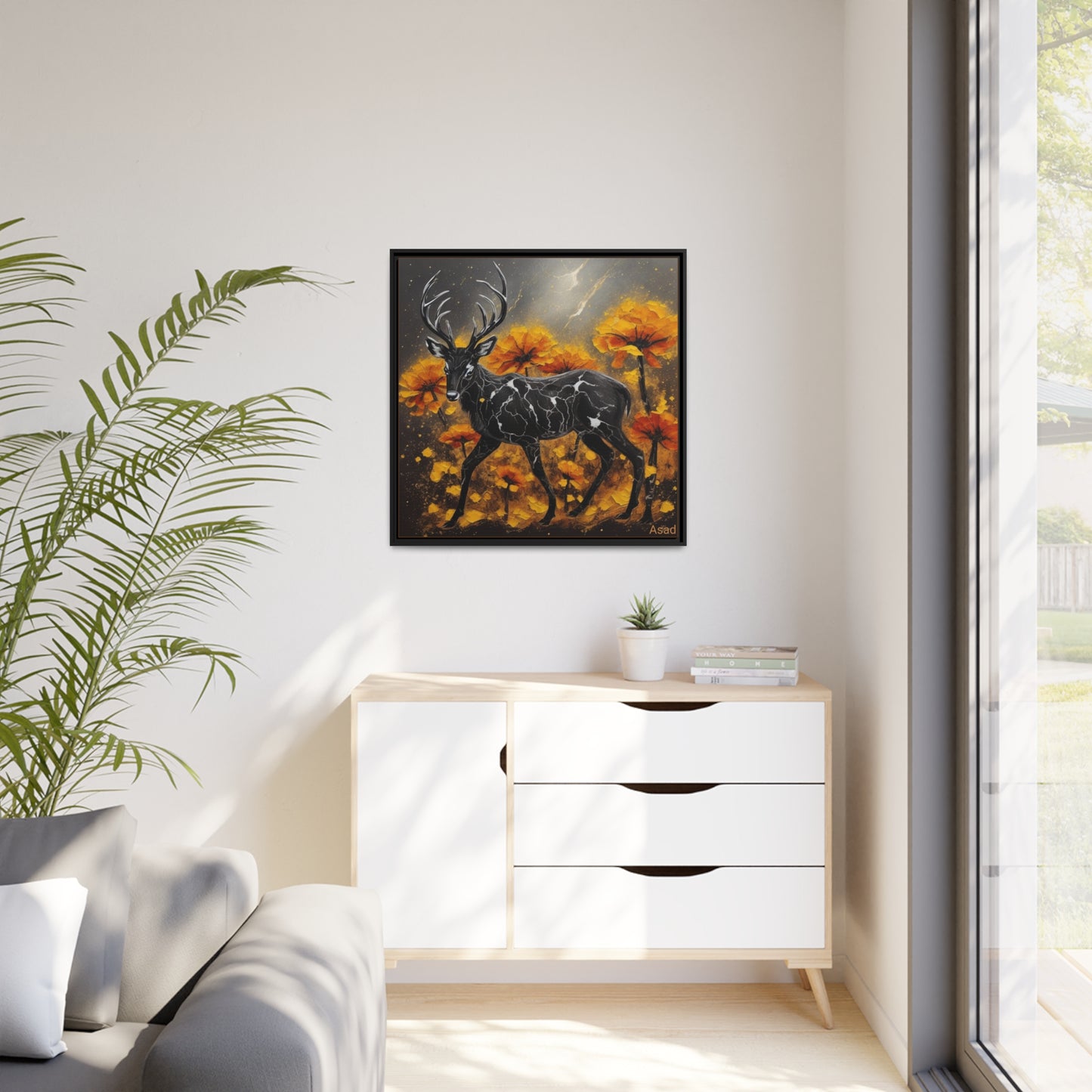 Matte Canvas, Black Frame