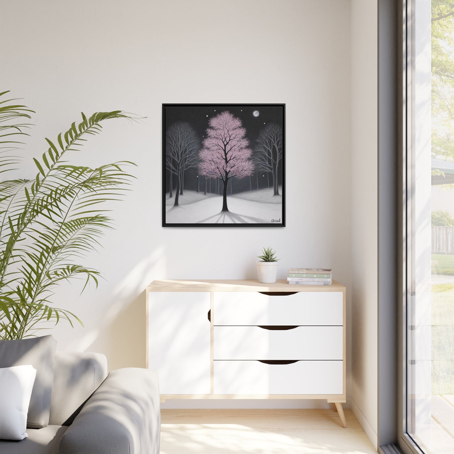 Matte Canvas, Black Frame