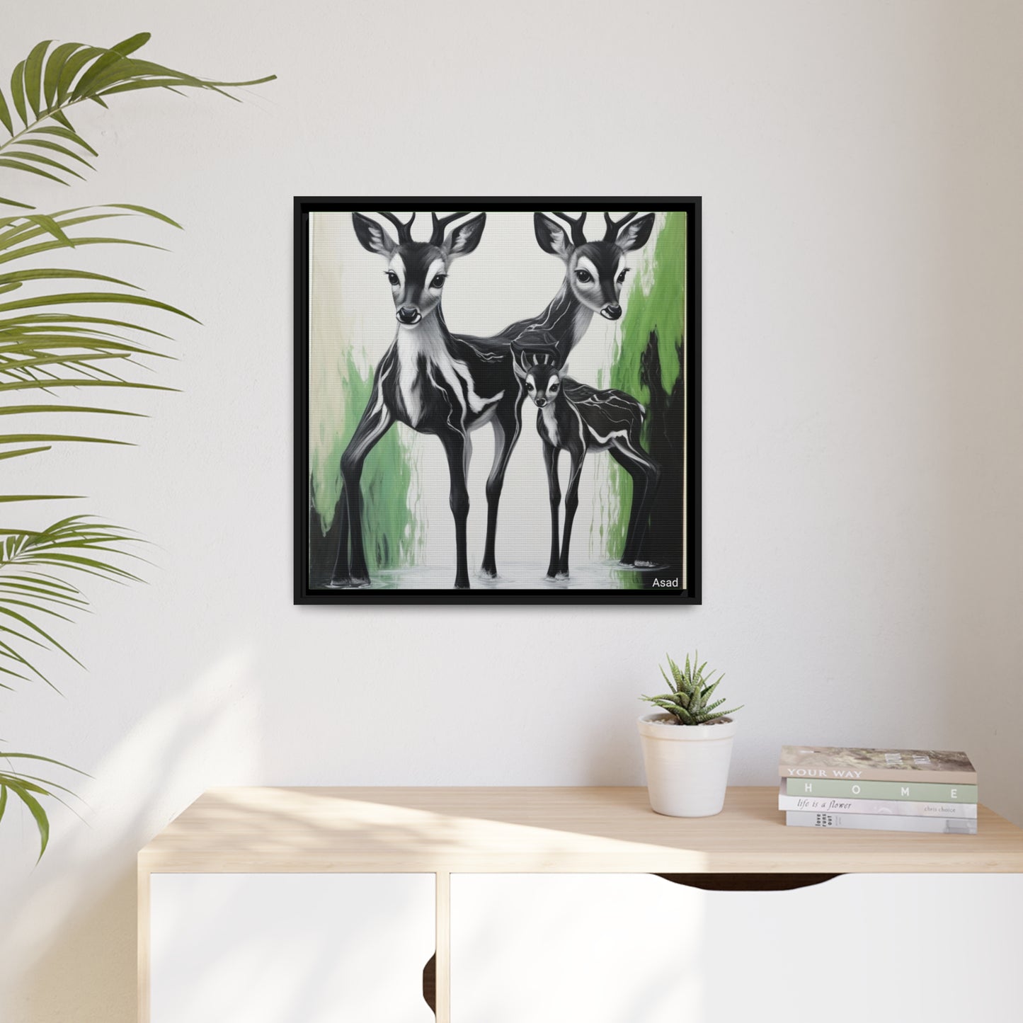 Matte Canvas, Black Frame