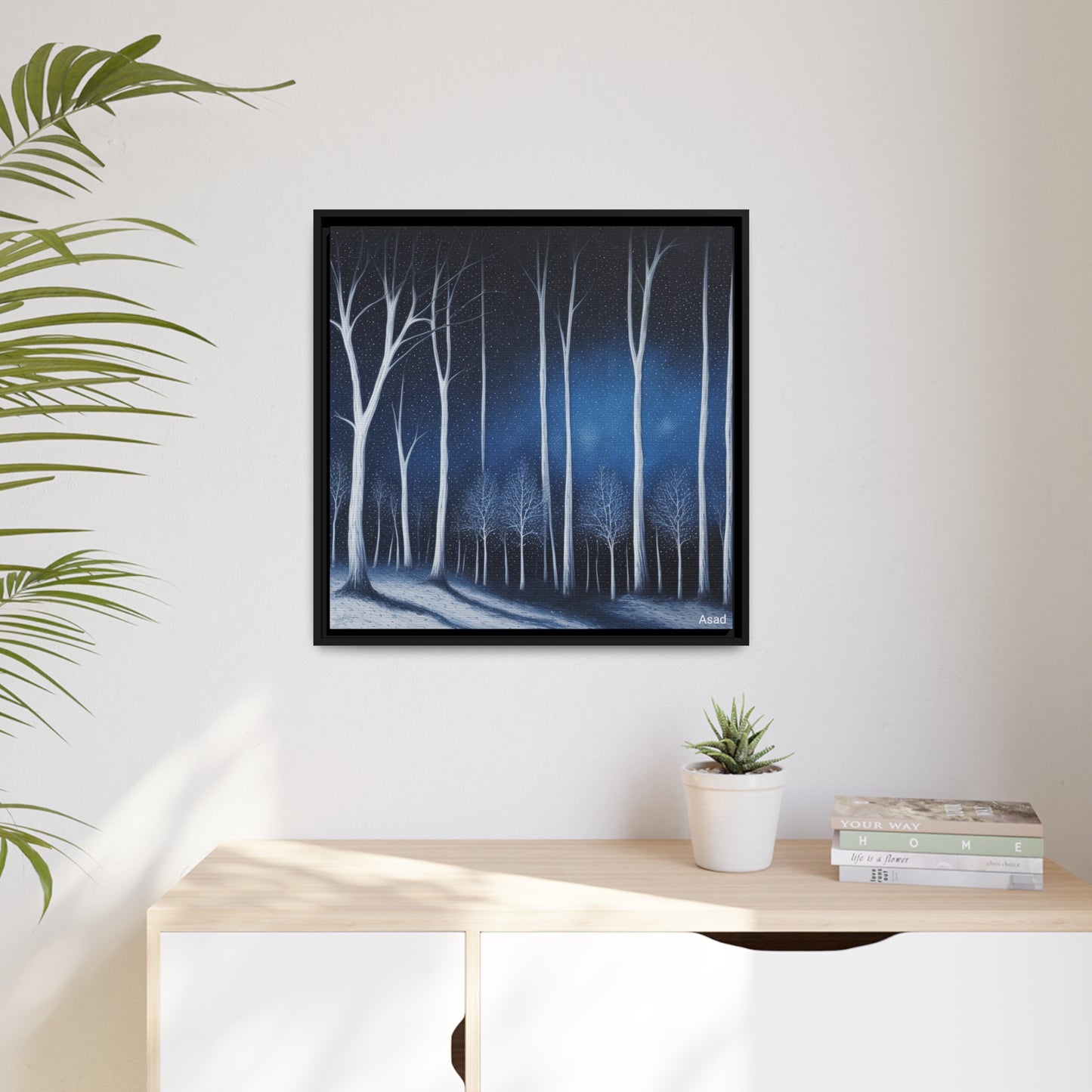 Matte Canvas, Black Frame