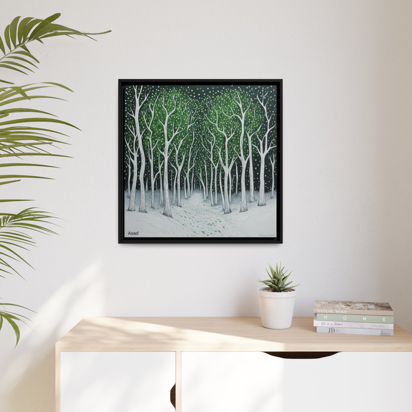 Matte Canvas, Black Frame