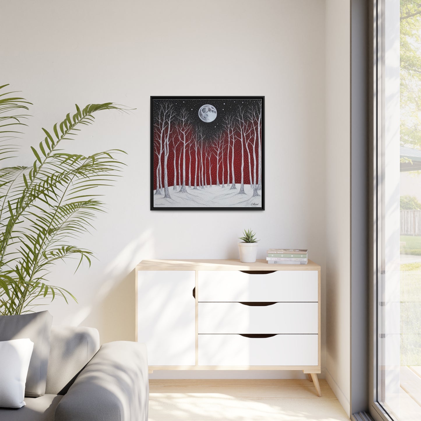 Matte Canvas, Black Frame