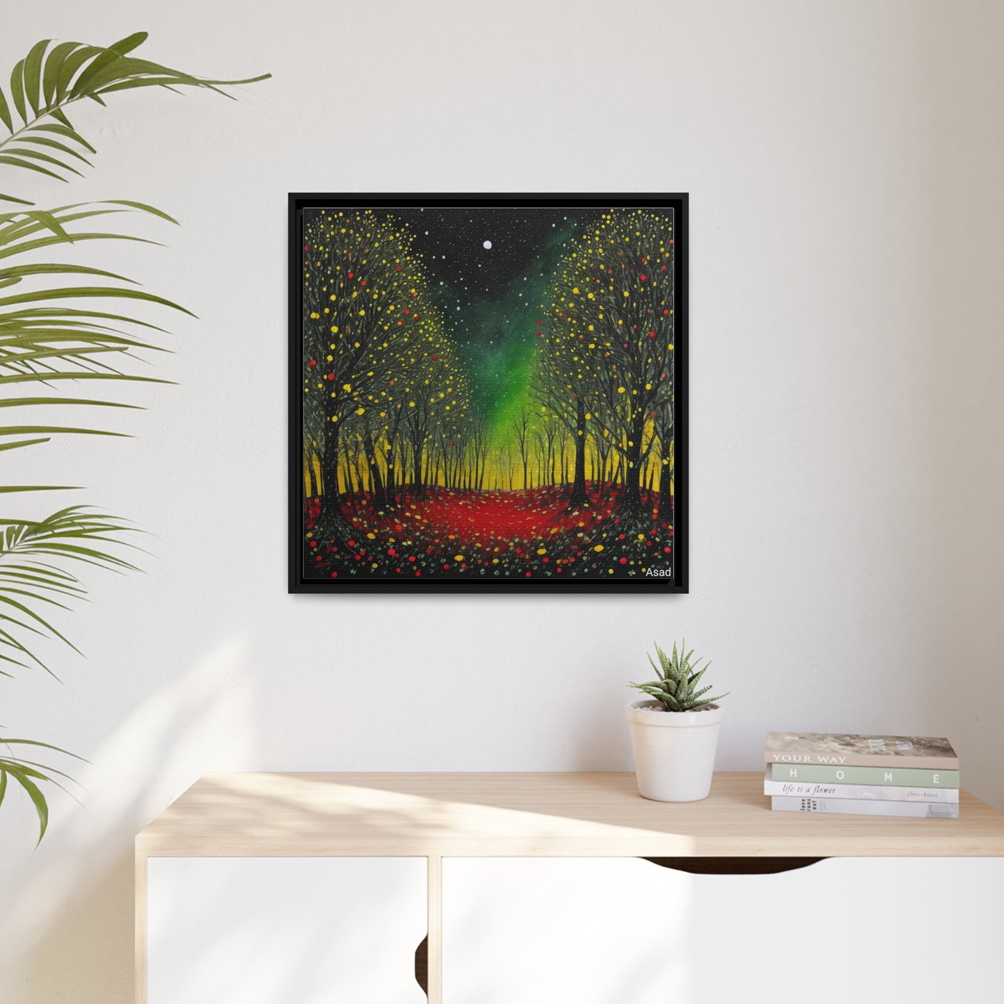 Matte Canvas, Black Frame