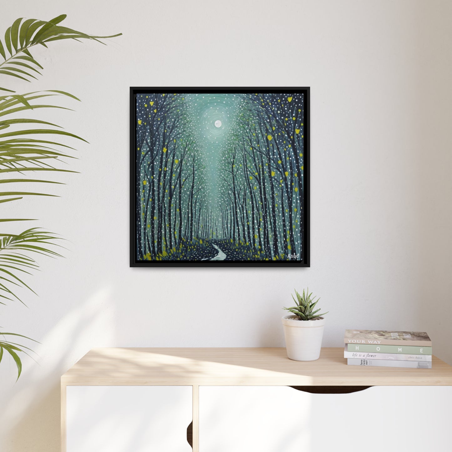 Matte Canvas, Black Frame