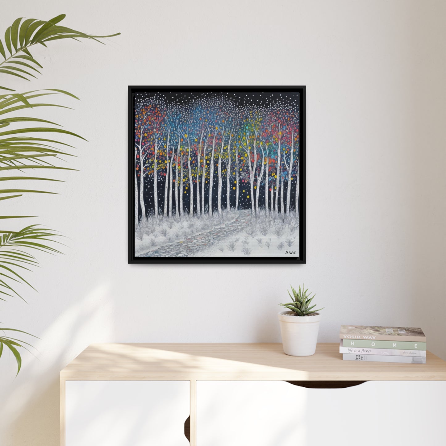 Matte Canvas, Black Frame