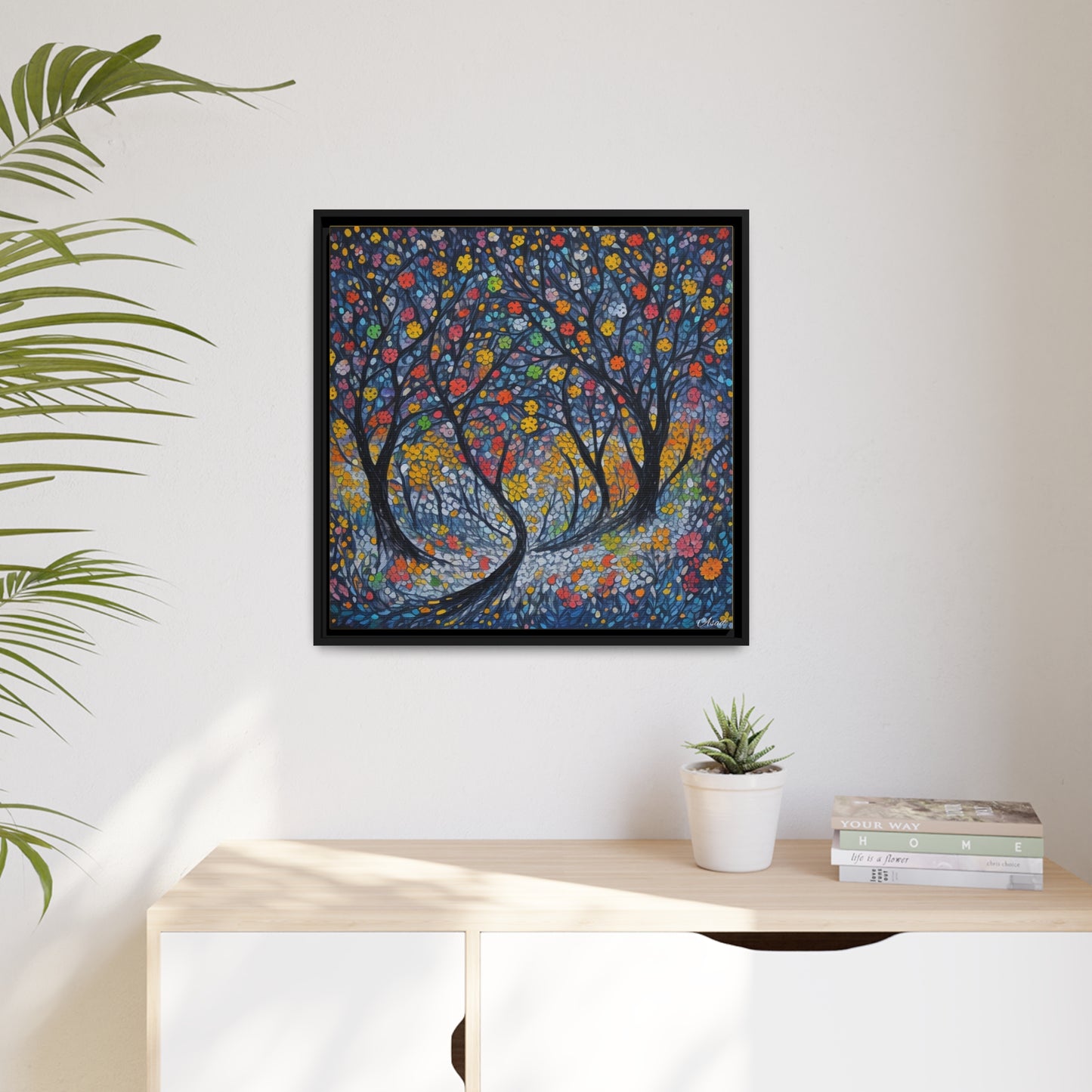 Matte Canvas, Black Frame
