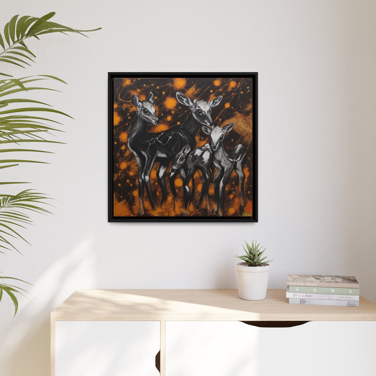 Matte Canvas, Black Frame