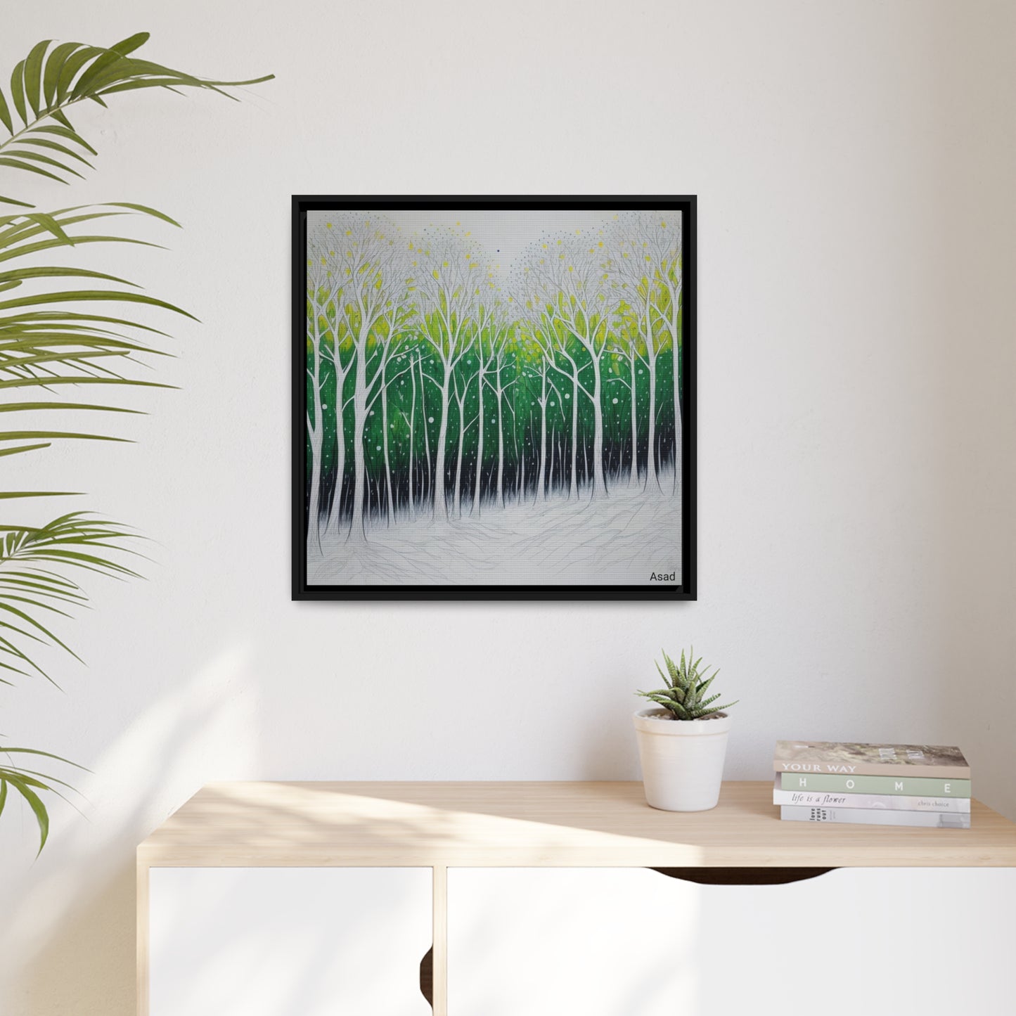 Matte Canvas, Black Frame