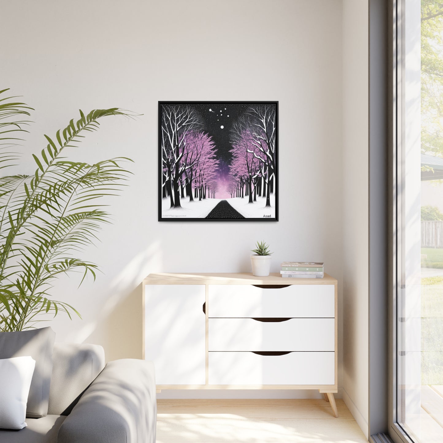Matte Canvas, Black Frame