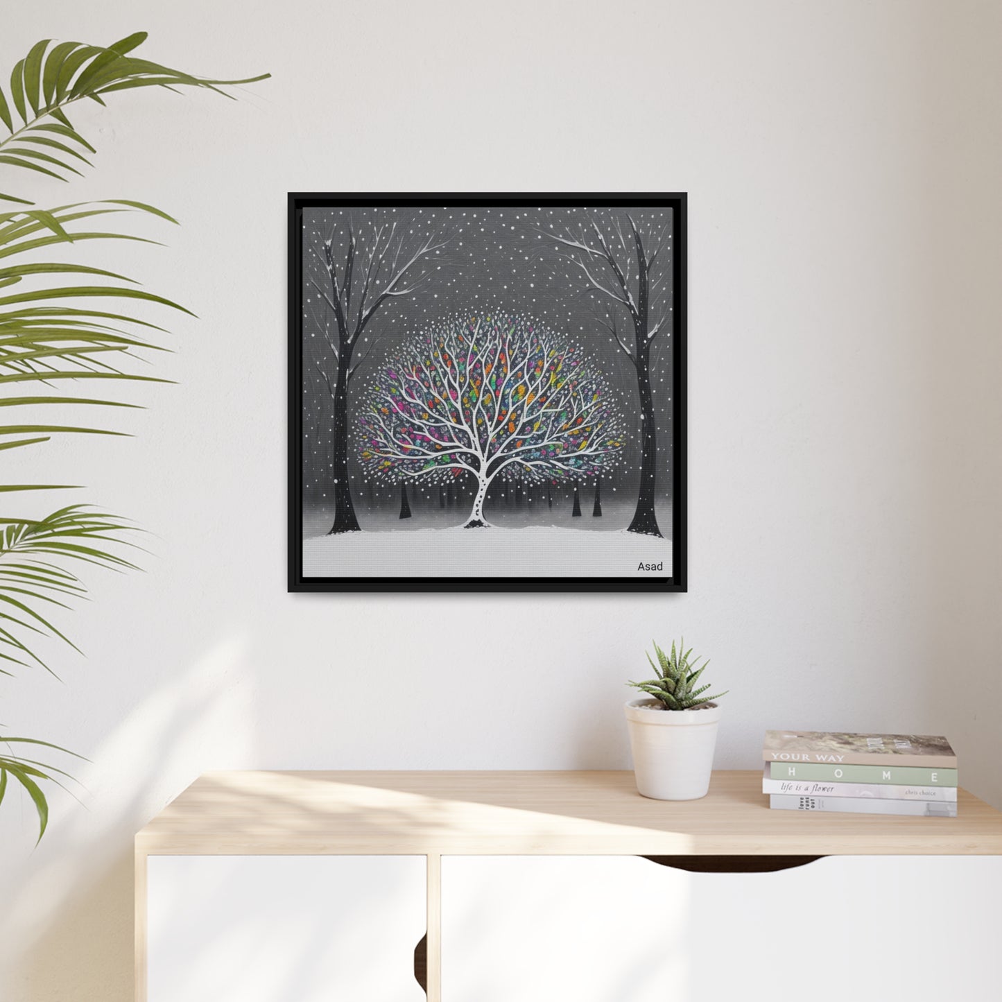 Matte Canvas, Black Frame
