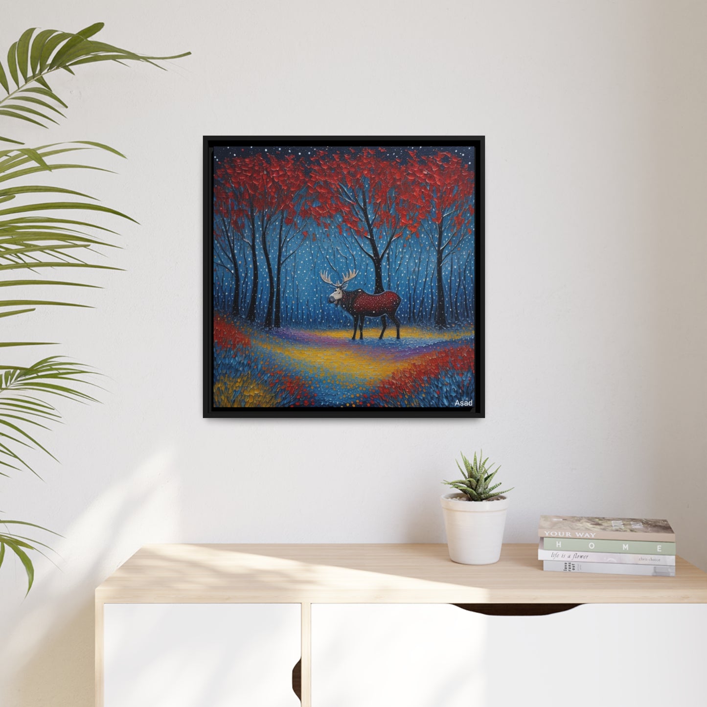 Matte Canvas, Black Frame