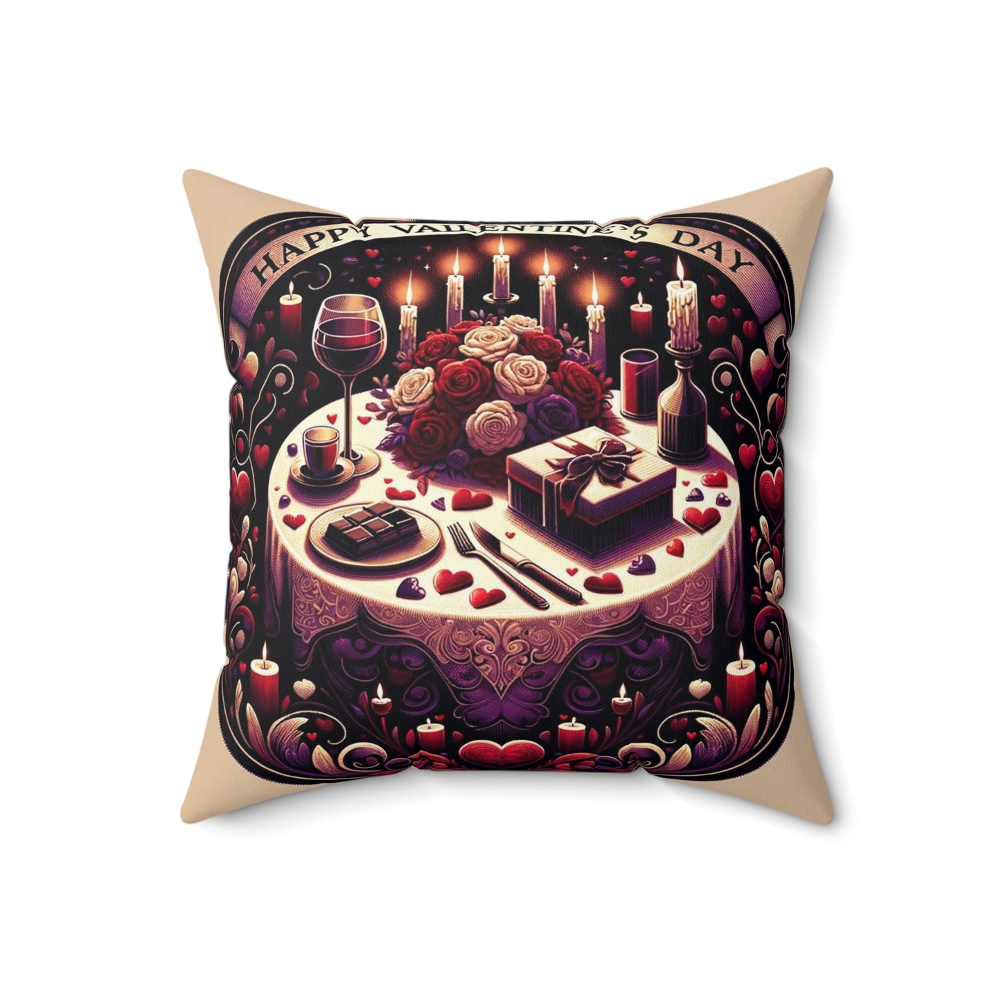 Spun Polyester Square Pillow