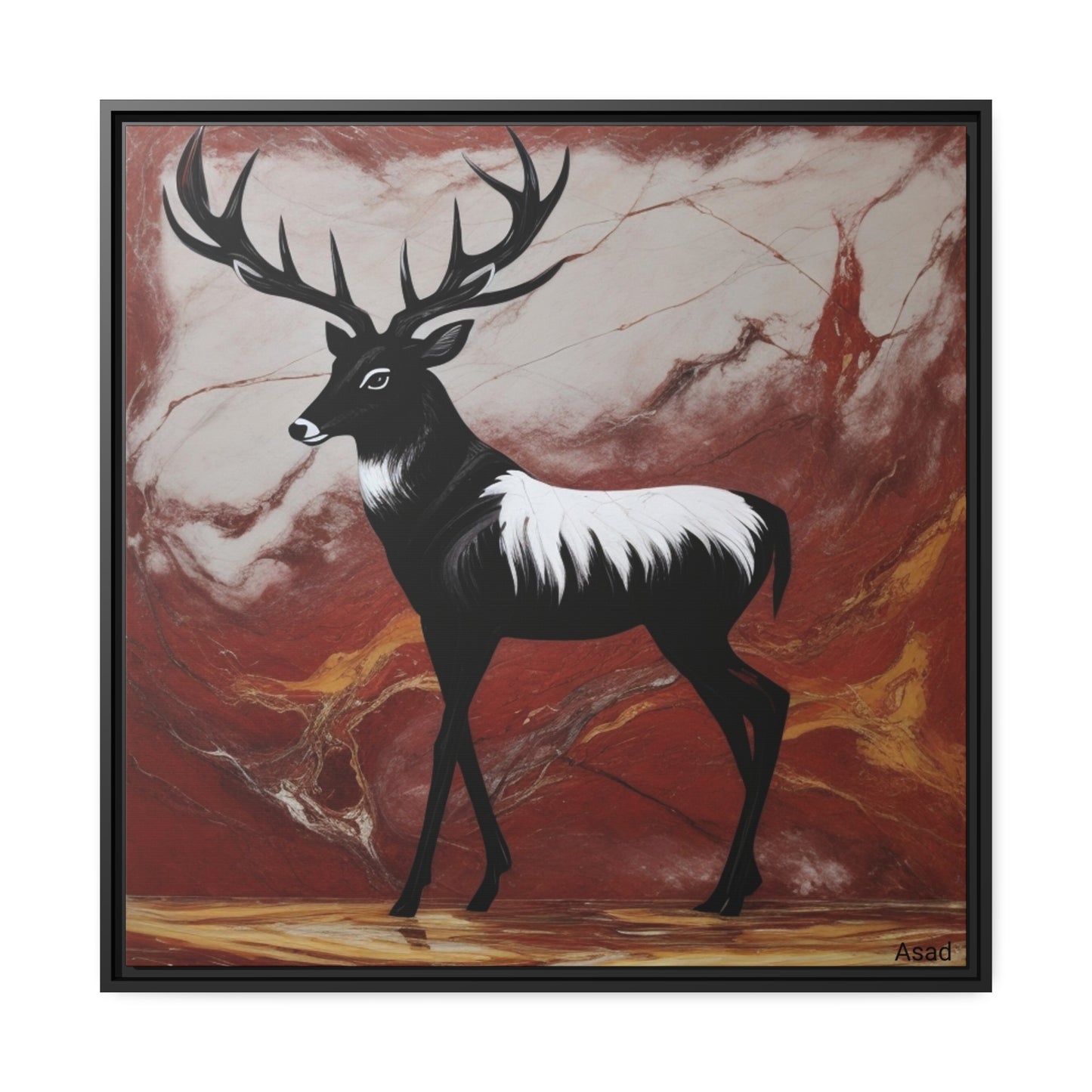 Matte Canvas, Black Frame