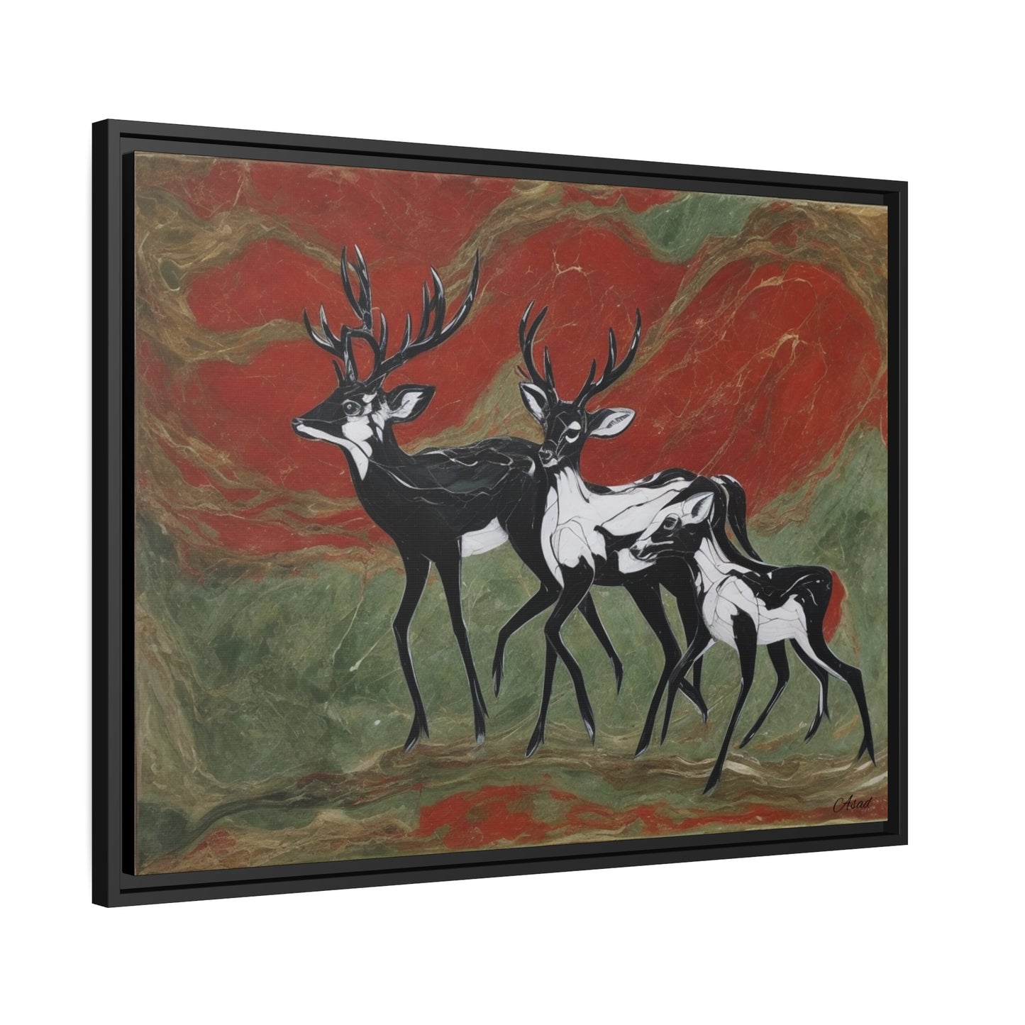 Matte Canvas, Black Frame