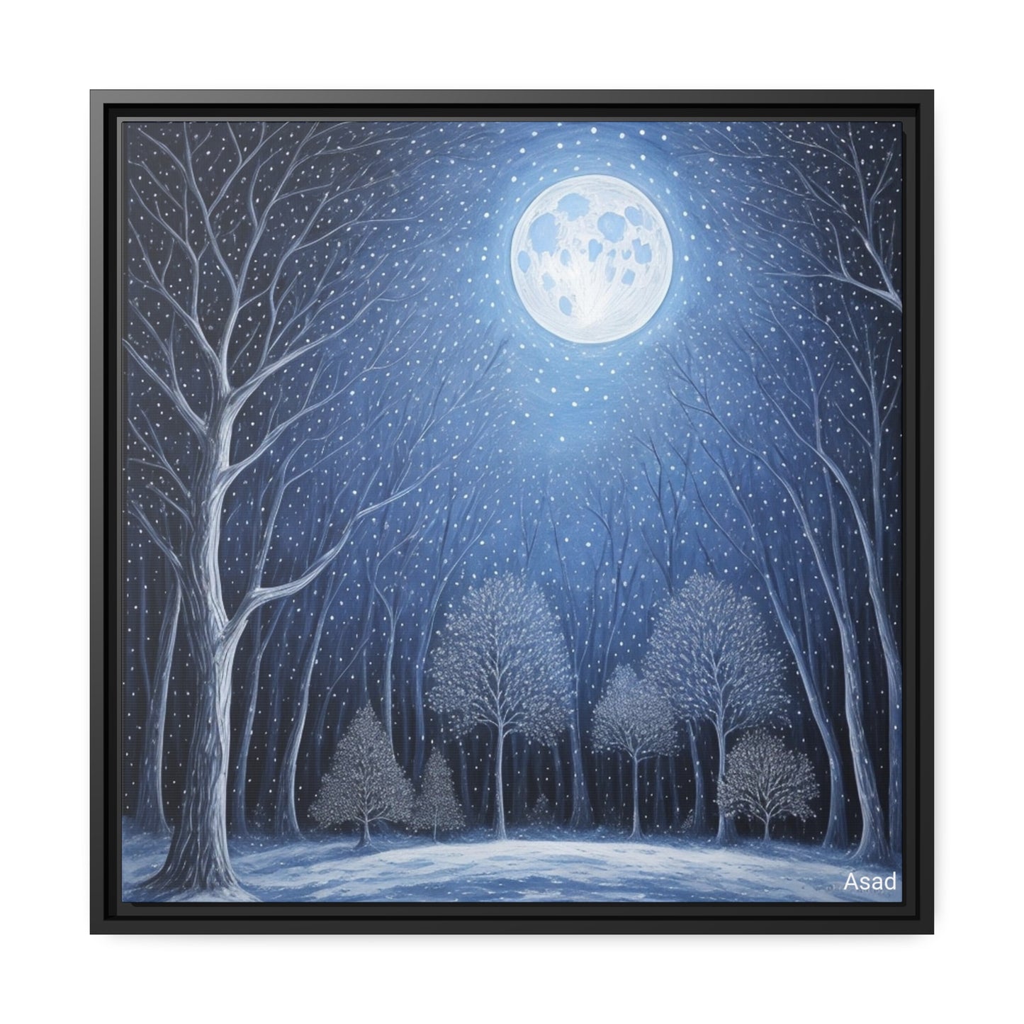Matte Canvas, Black Frame