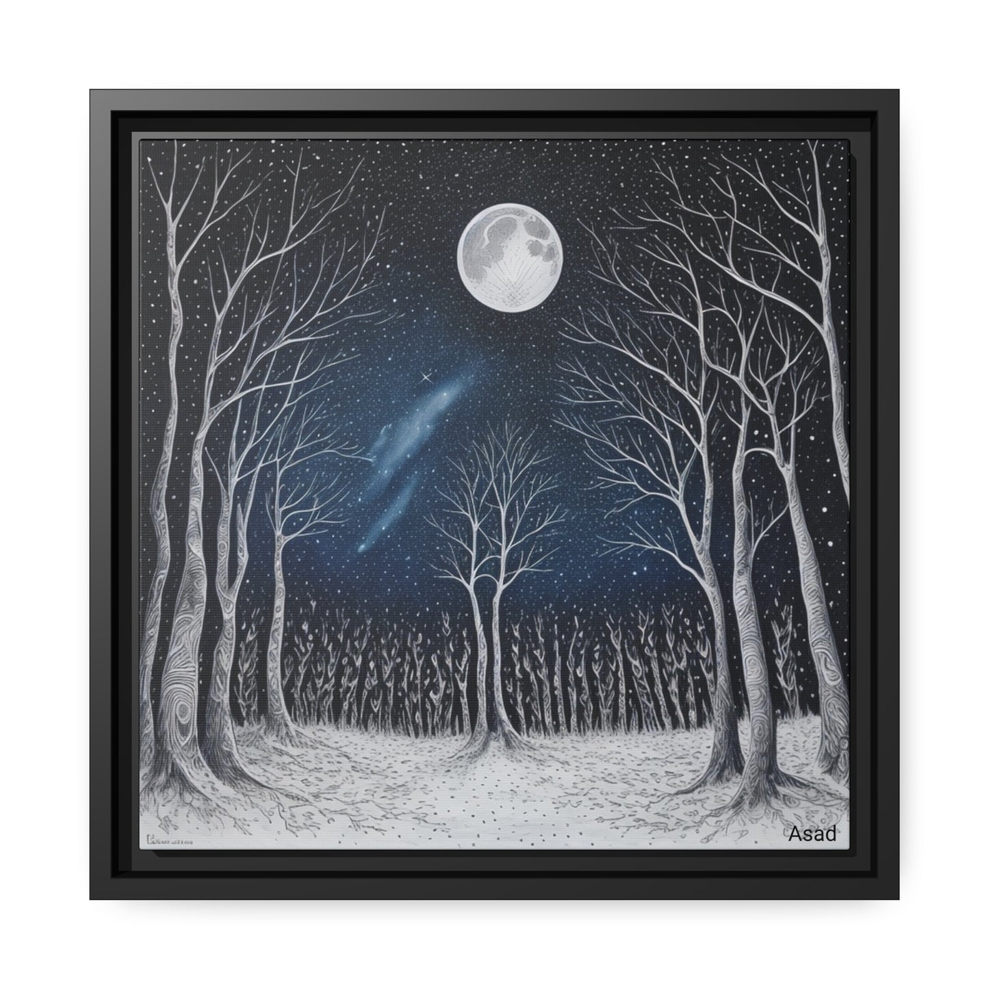 Matte Canvas, Black Frame