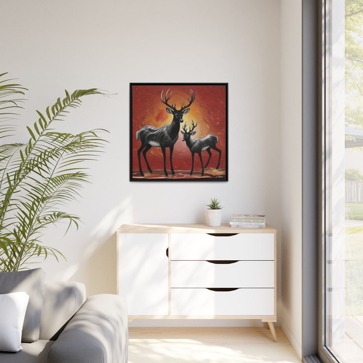 Matte Canvas, Black Frame