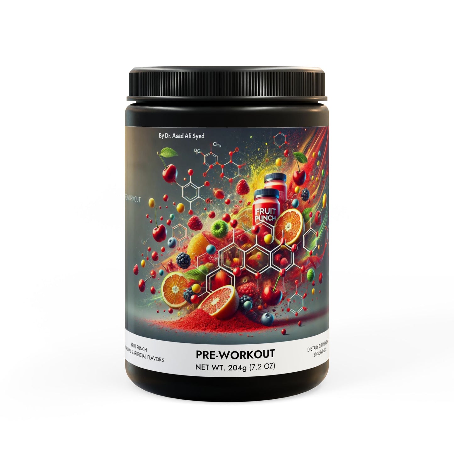 Pre-Workout Supplement, Fruit Punch (204g, 7.1oz) By Dr. Asad Ali Syed