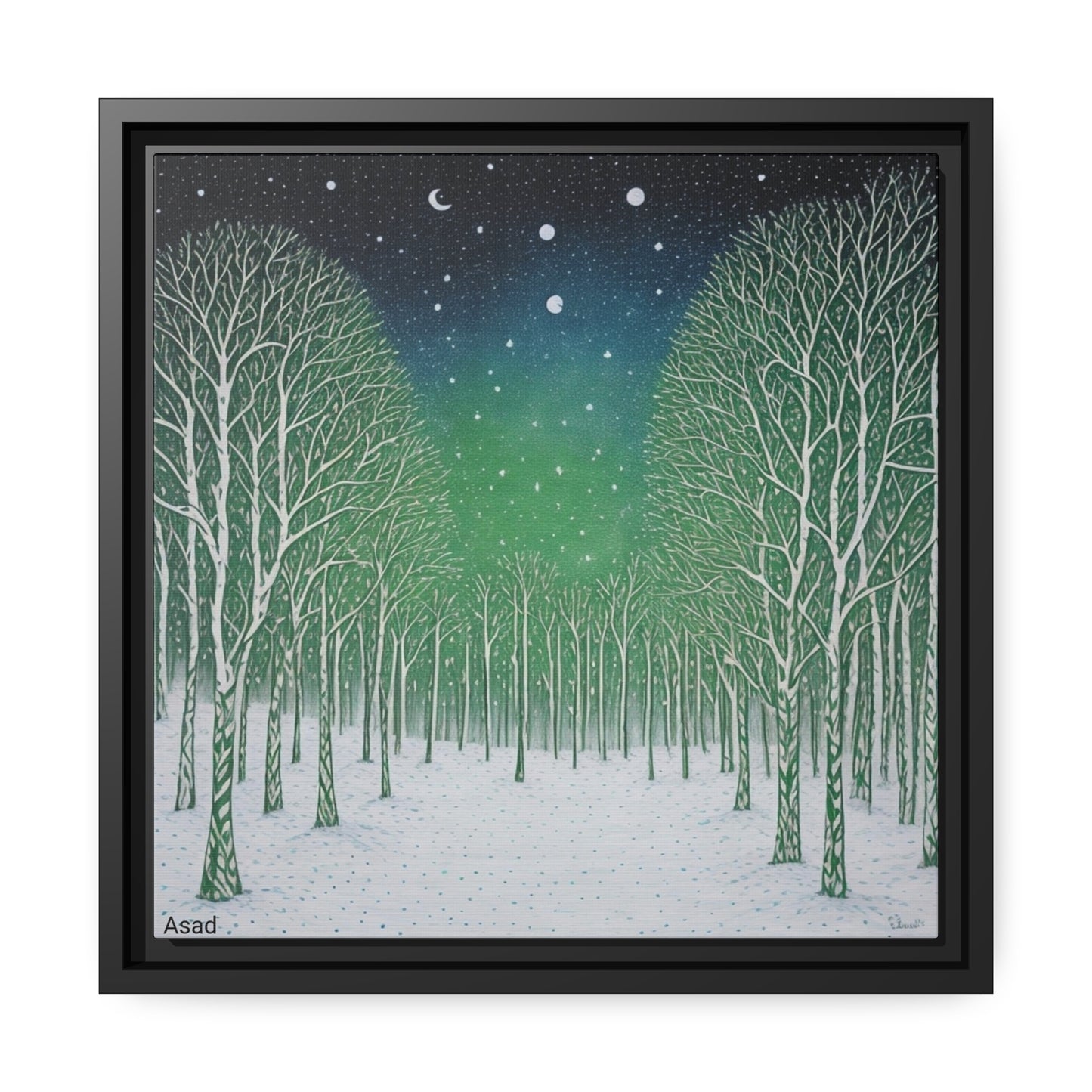 Matte Canvas, Black Frame