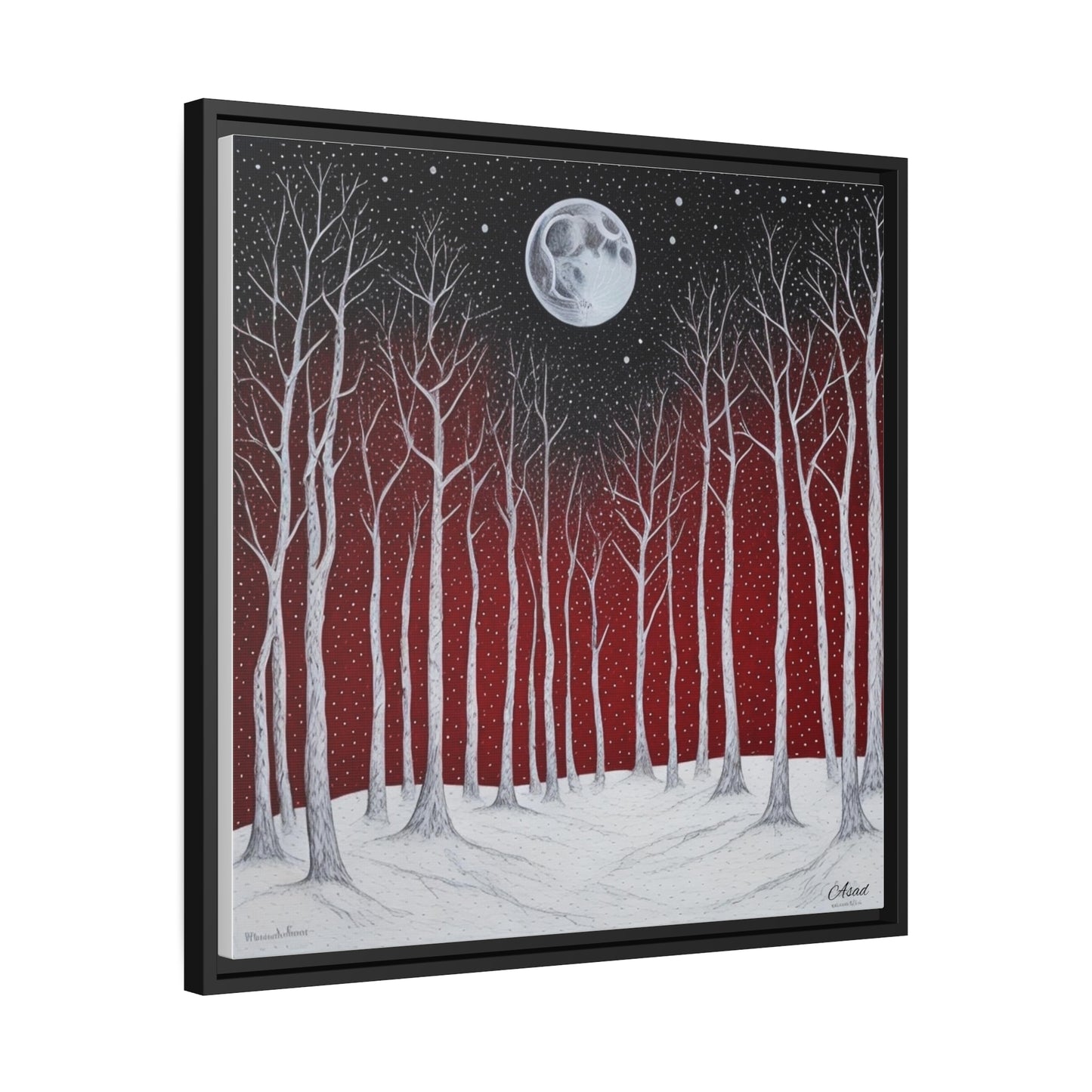 Matte Canvas, Black Frame