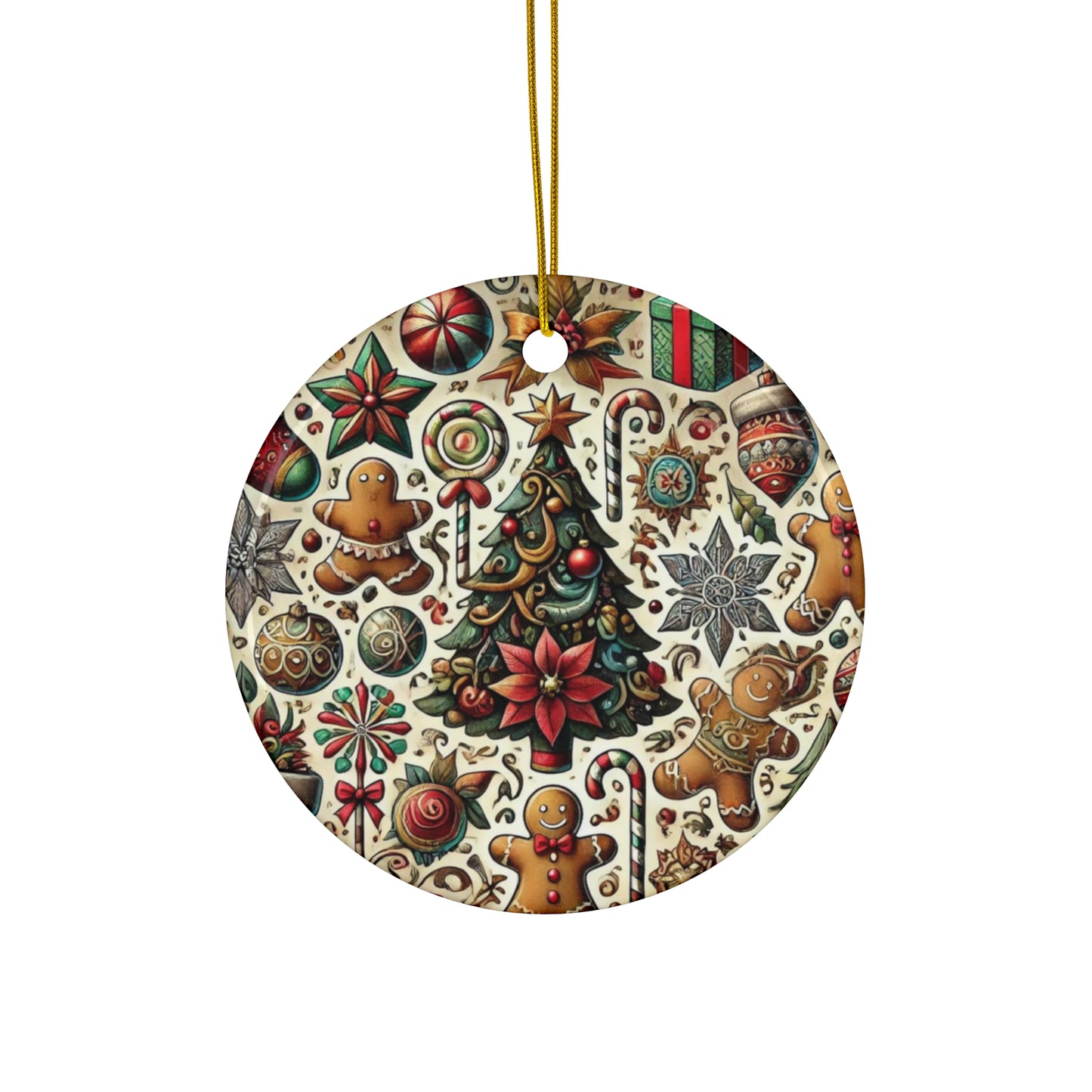 Ceramic Ornament, 4 Shapes