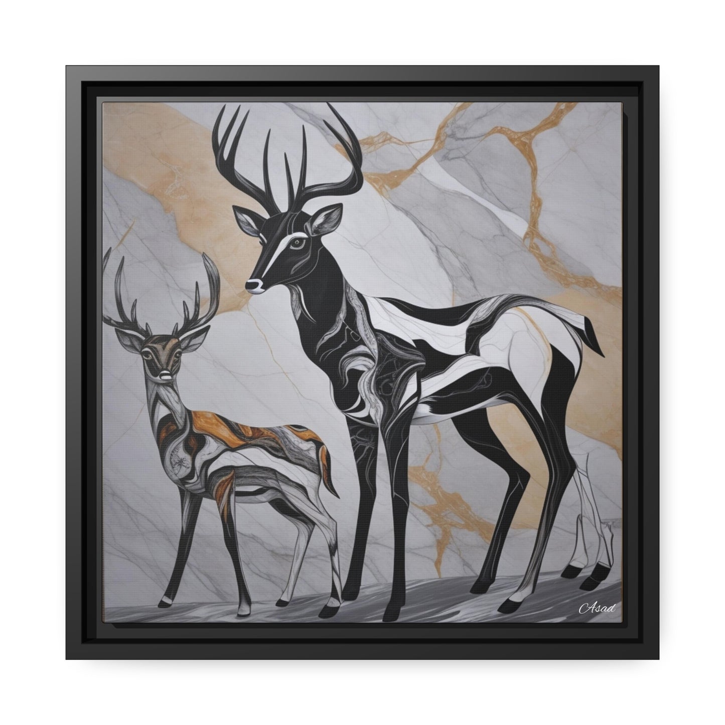 Matte Canvas, Black Frame
