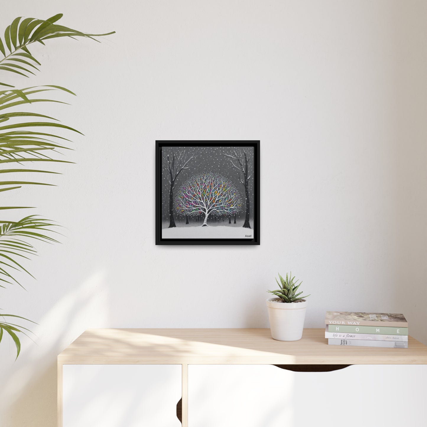 Matte Canvas, Black Frame